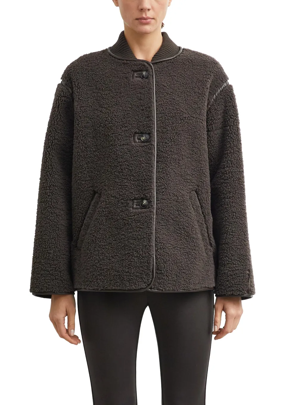 comma-outdoor-jacke-teddy-pl-sch-boyfriend-xs-kurz image 1
