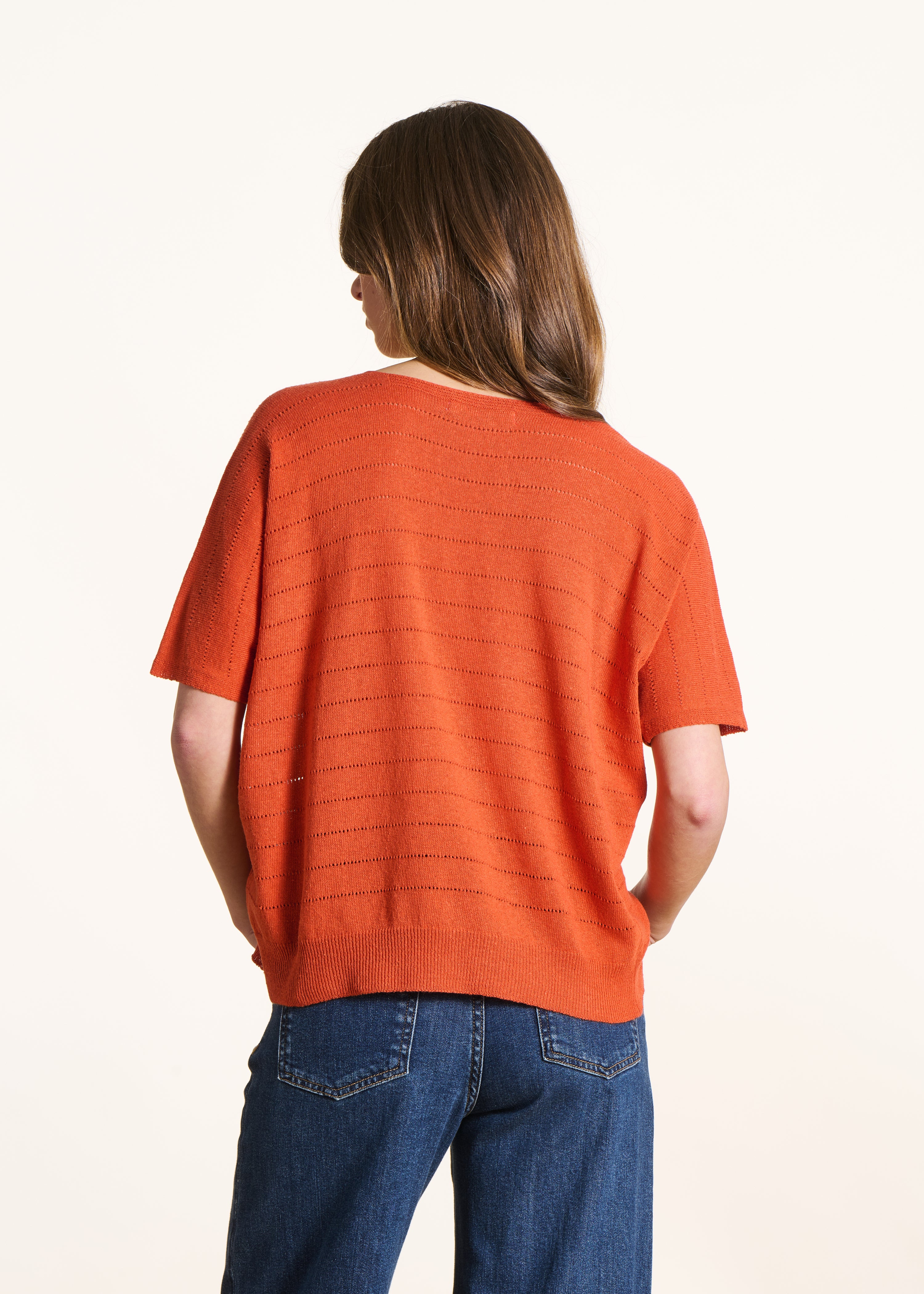 la-f-e-marabout-e-drucila-pullover-orange-ajour-kurz image 3
