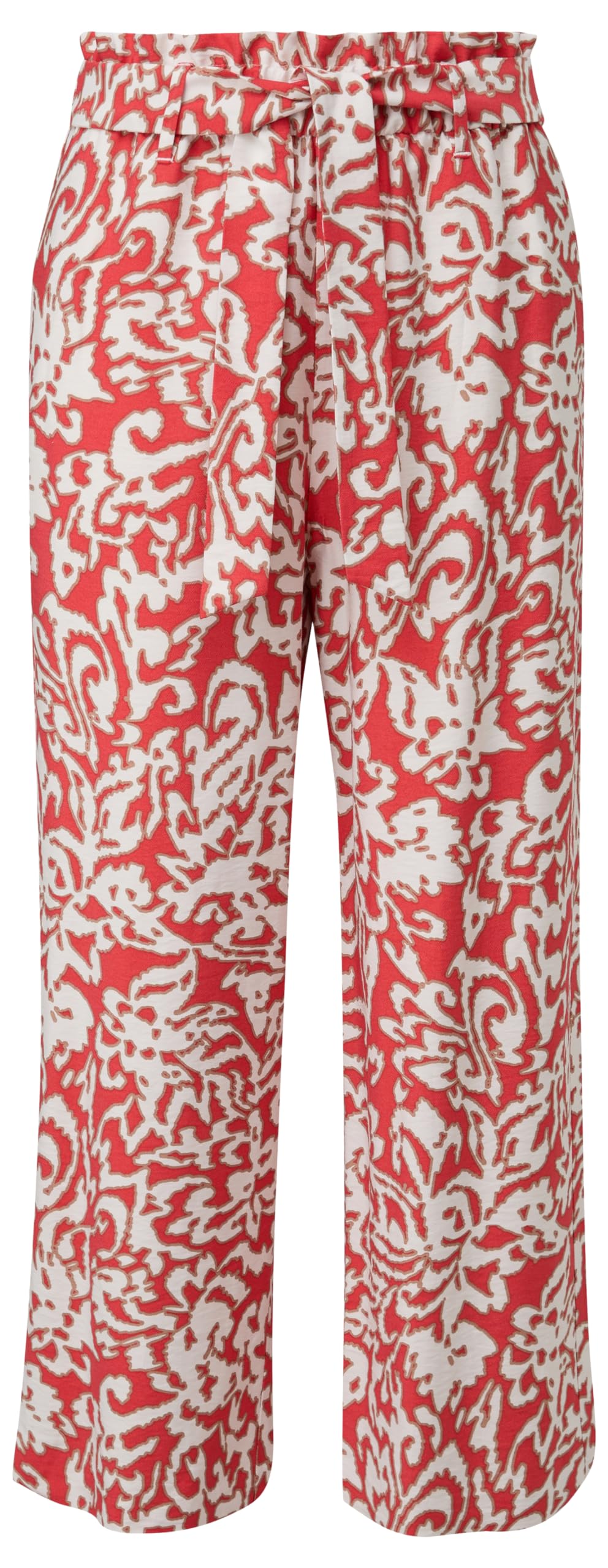 comma-stoffhose-flare-koralle-mit-print-muster image 1