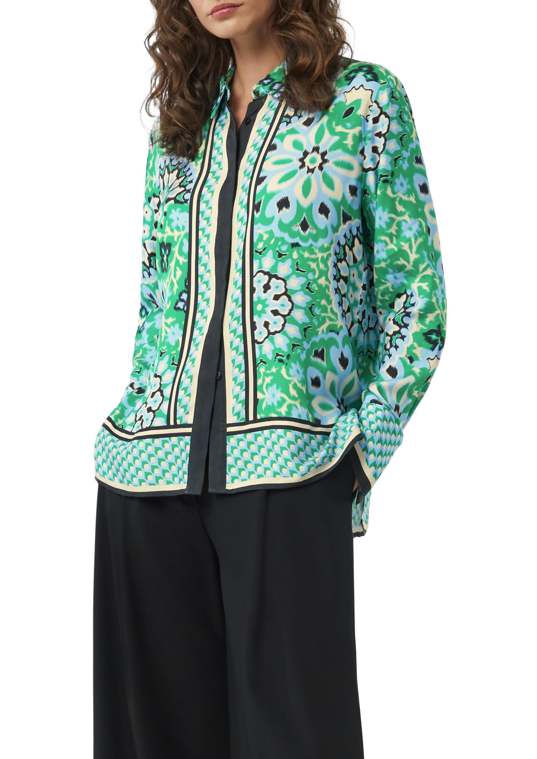 comma-blouses-hemdbluse-abstrakt-langarm-gr-44 image 1