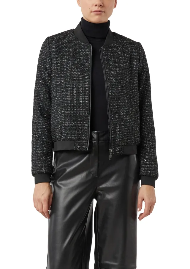 comma-kurzer-blouson-jacke-gr-e-40-mit-glitzergarn image 1