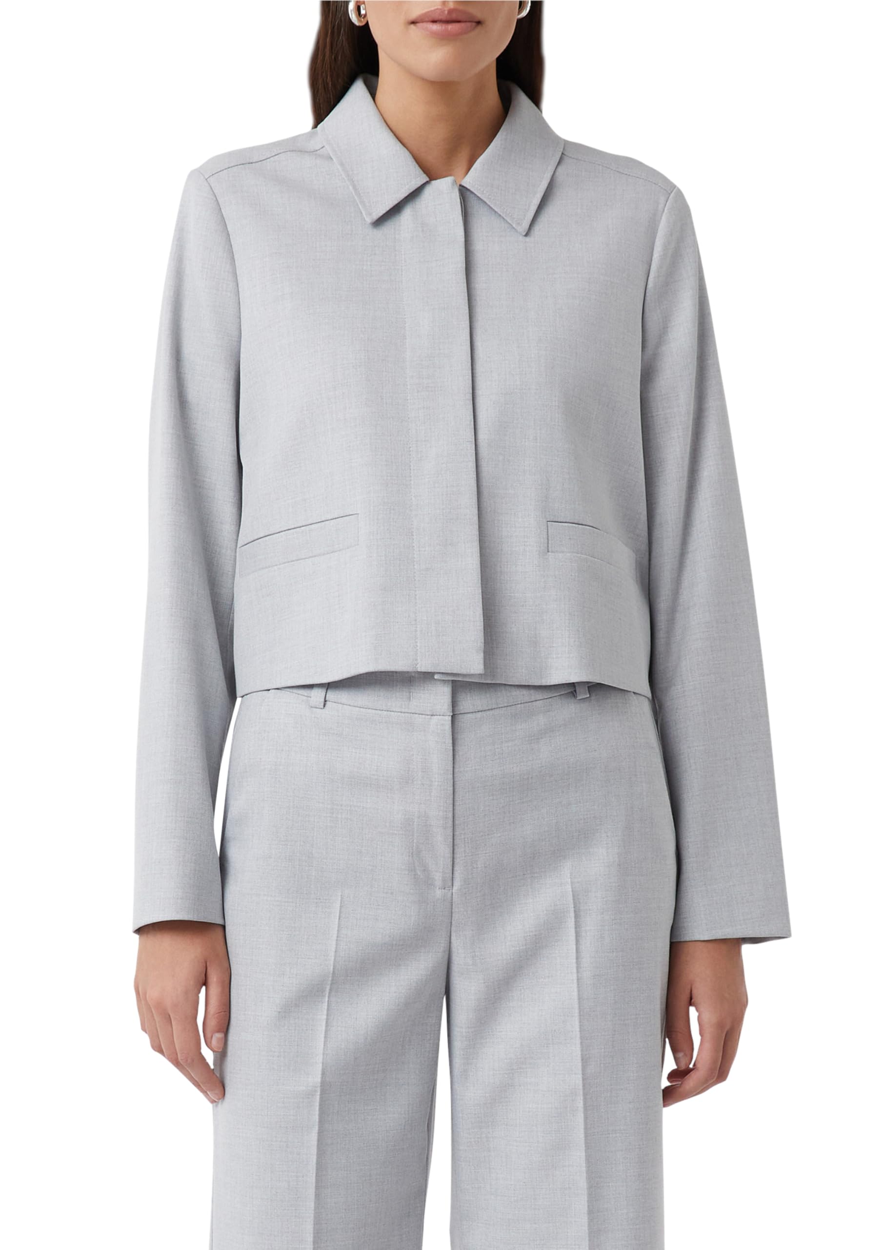 comma-jackets-kurze-jacke-hemdkragen-gr-e-36-knopfleiste image 1
