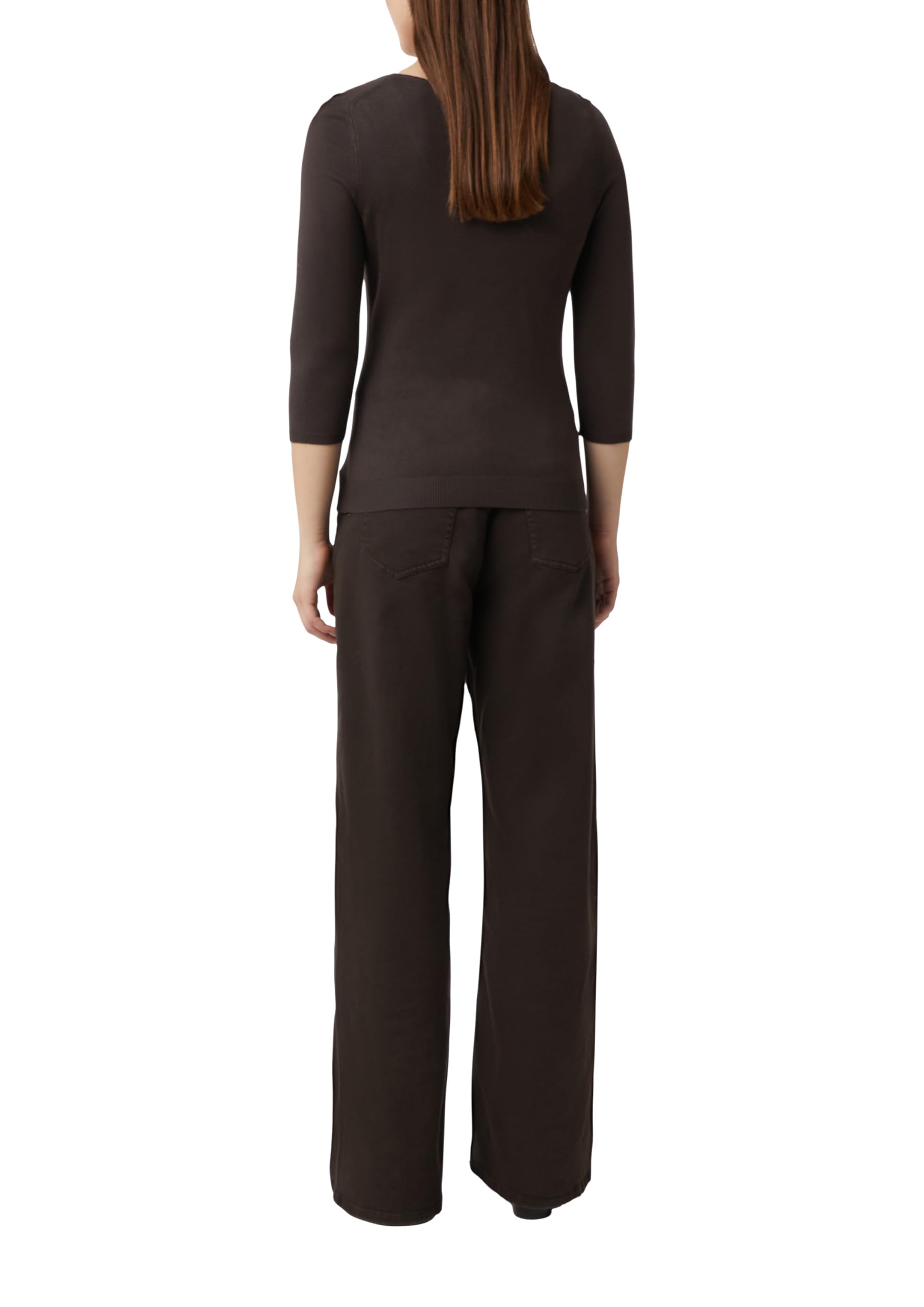 comma-feinstrickpullover-viskosemix-slim-fit-dunkelbraun image 2