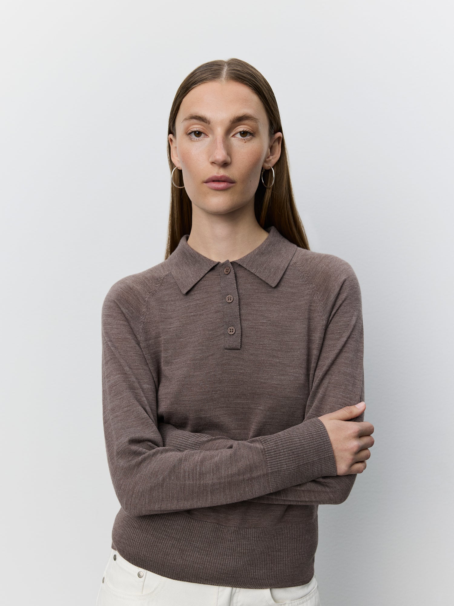 sofie-schnoor-women-selenesw-strick-polo-braun-melange-wolle image 5
