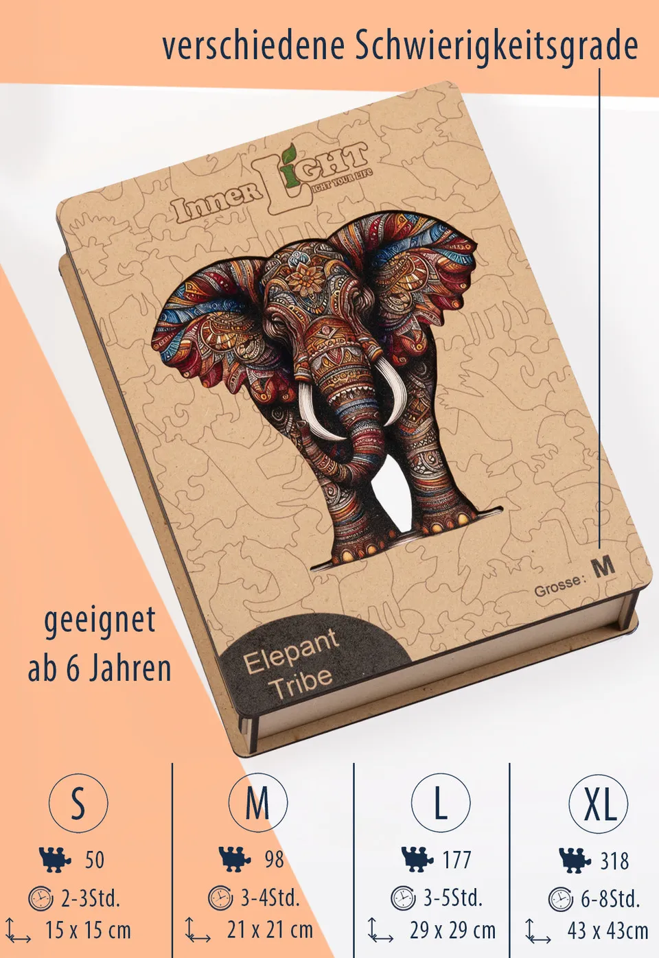 moshiki-elephant-tribe-holzpuzzle-elefant-gr-e-m image 1