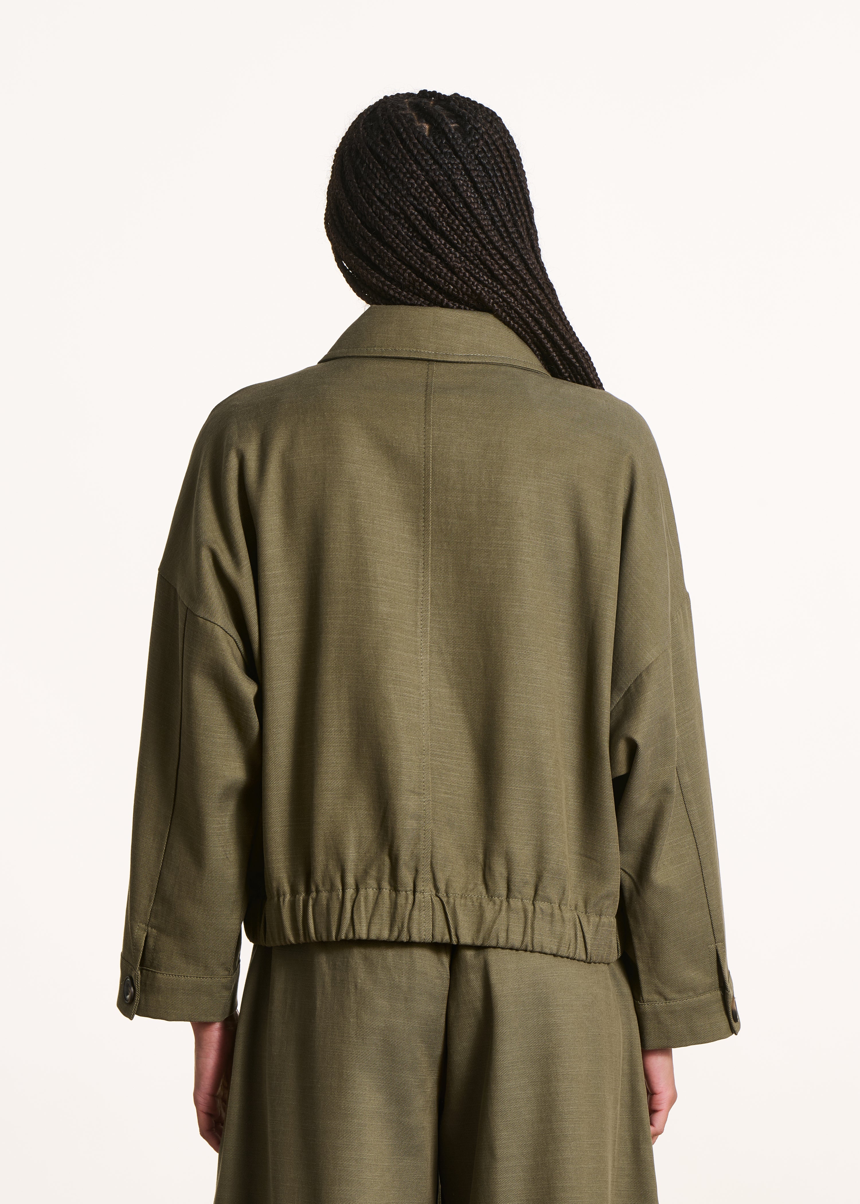 la-f-e-marabout-e-blouson-kaki-jacke-hemdkragen-lyocell image 3