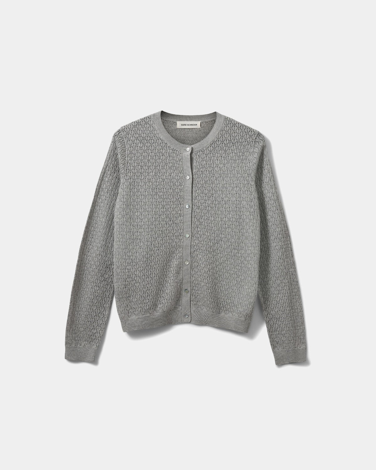 sofie-schnoor-women-cissesw-cardigan-grau-melange-baumwolle image 1