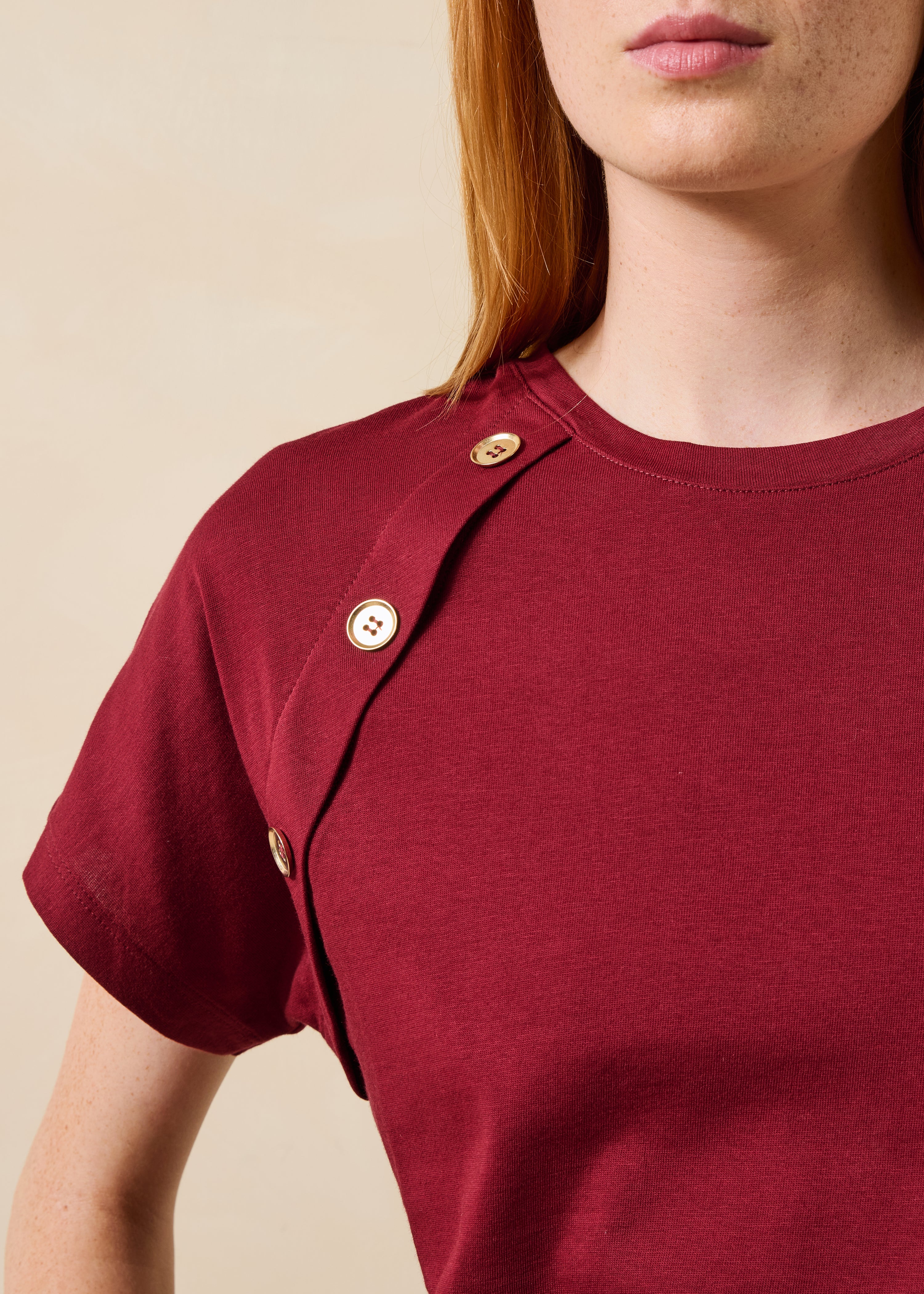la-f-e-marabout-e-fou-t-shirt-bordeaux-bio-baumwolle image 5