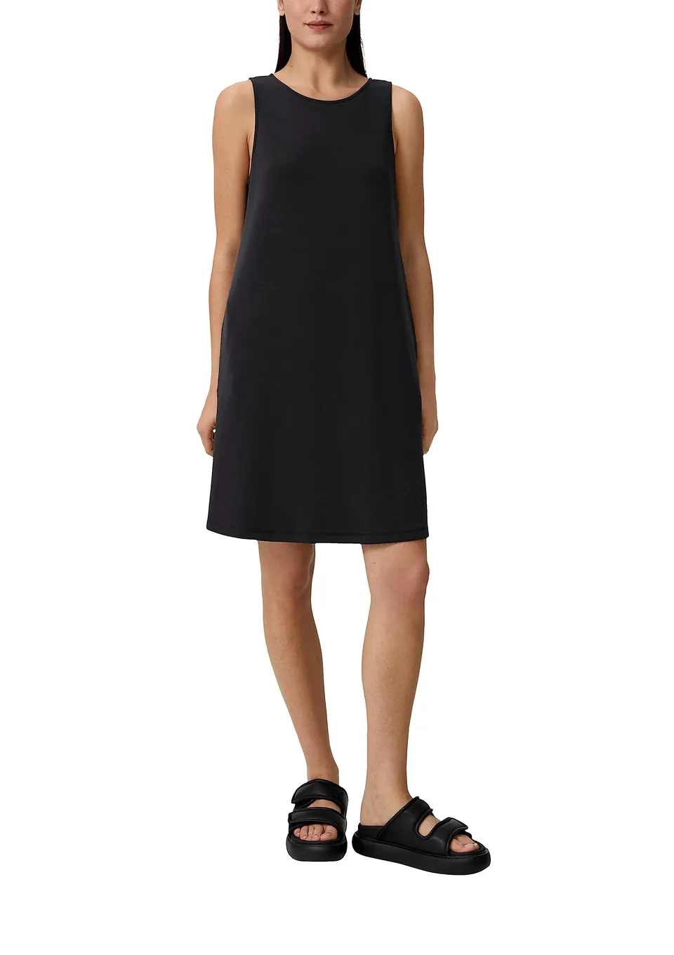 comma-midi-kleid-gr-e-34-schwarz-jersey-modal image 1