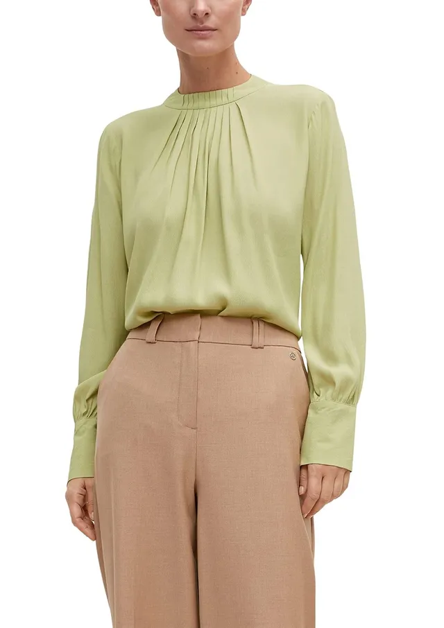 comma-blouses-bluse-langarm-damen-mit-raffung image 1