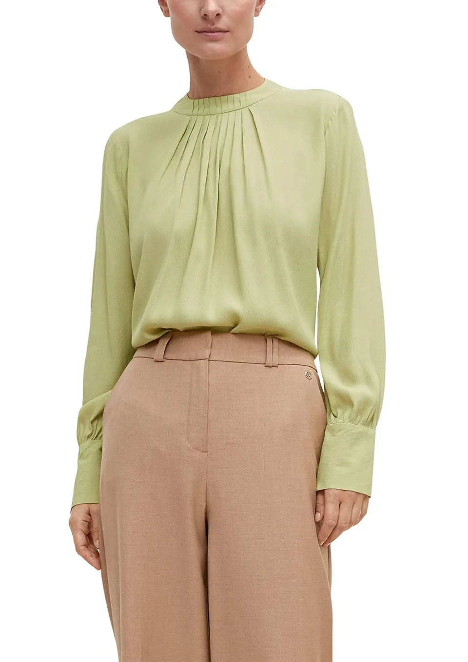 comma-blouses-bluse-langarm-damen-mit-raffung image 1