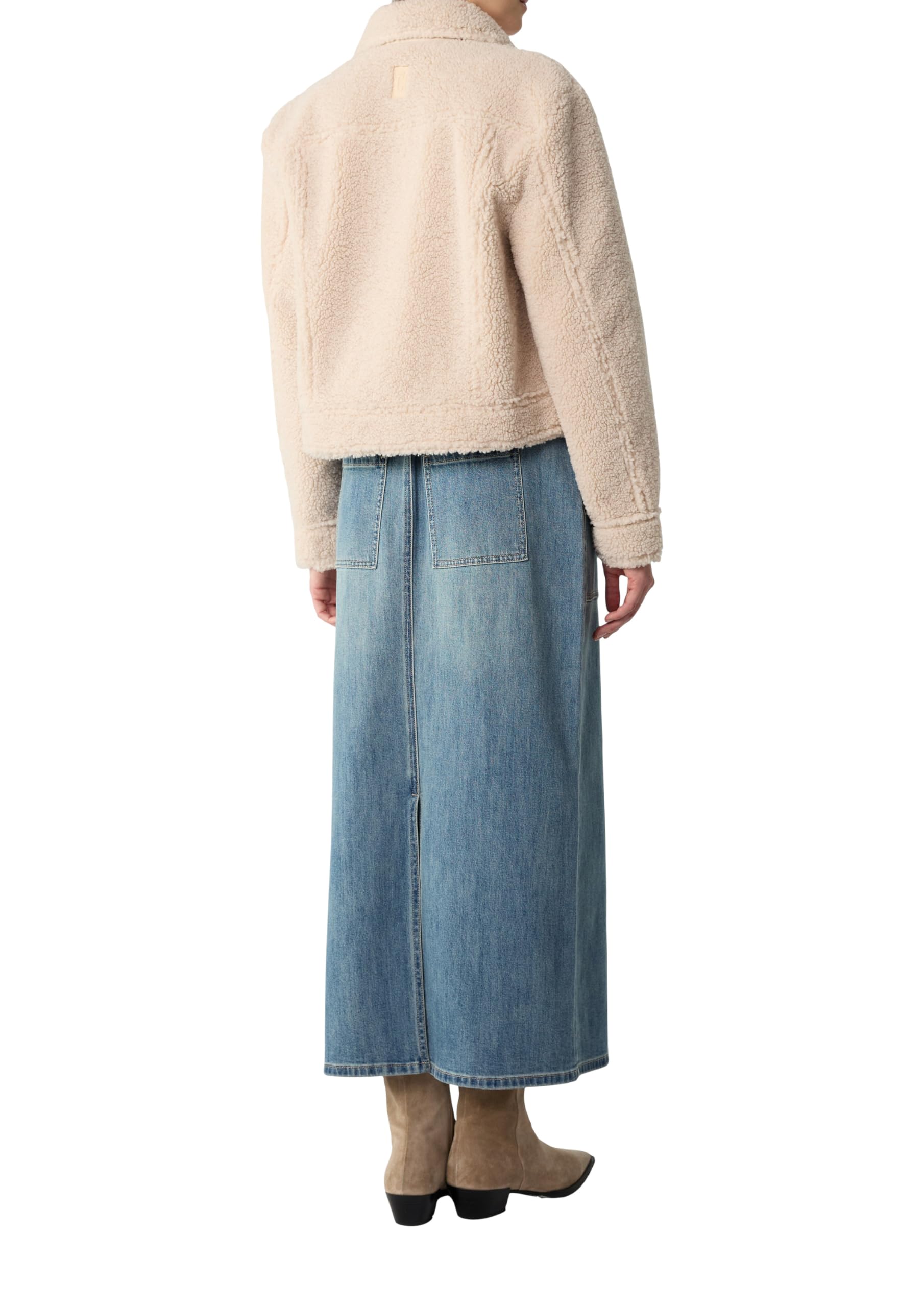 comma-teddy-kurz-jacke-damen-hemdkragen image 2