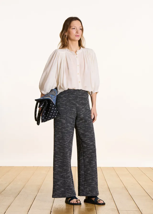 la-f-e-marabout-e-emiora-cropped-hose-navy-tweed-optik image 1