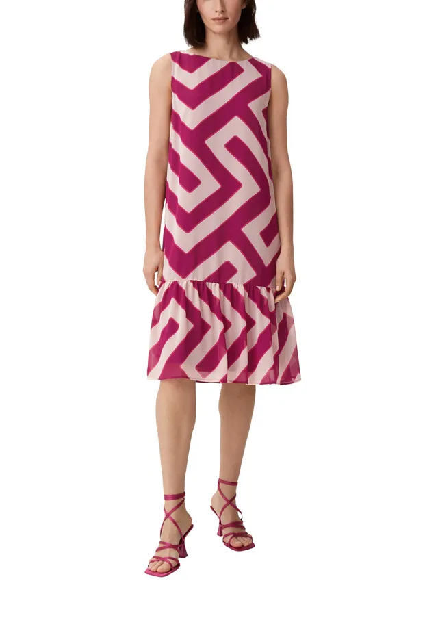 comma-dresses-midikleid-volants-fuchsia-gr-34 image 1