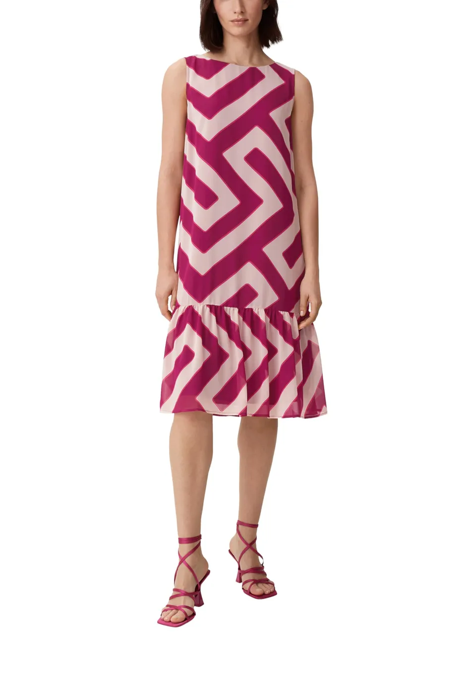 comma-dresses-midikleid-volants-fuchsia-gr-34 image 1