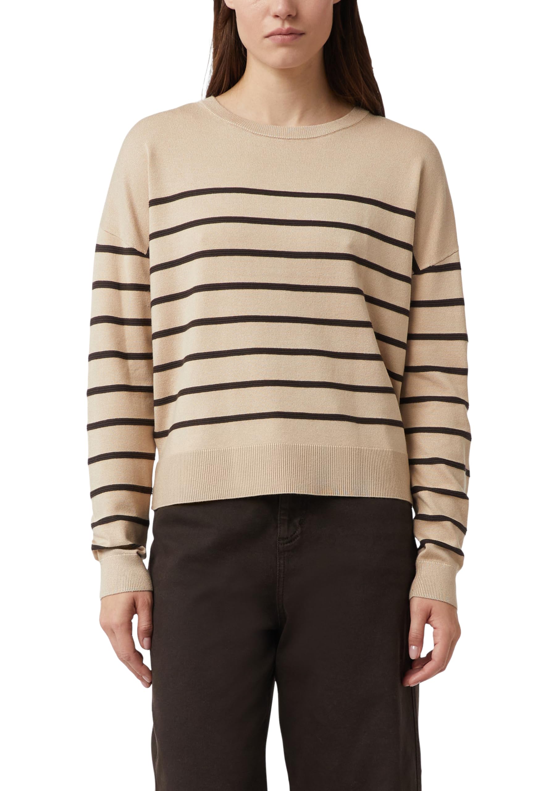 comma-feinstrickpullover-strukturstreifen-beige-gr-e-44 image 1
