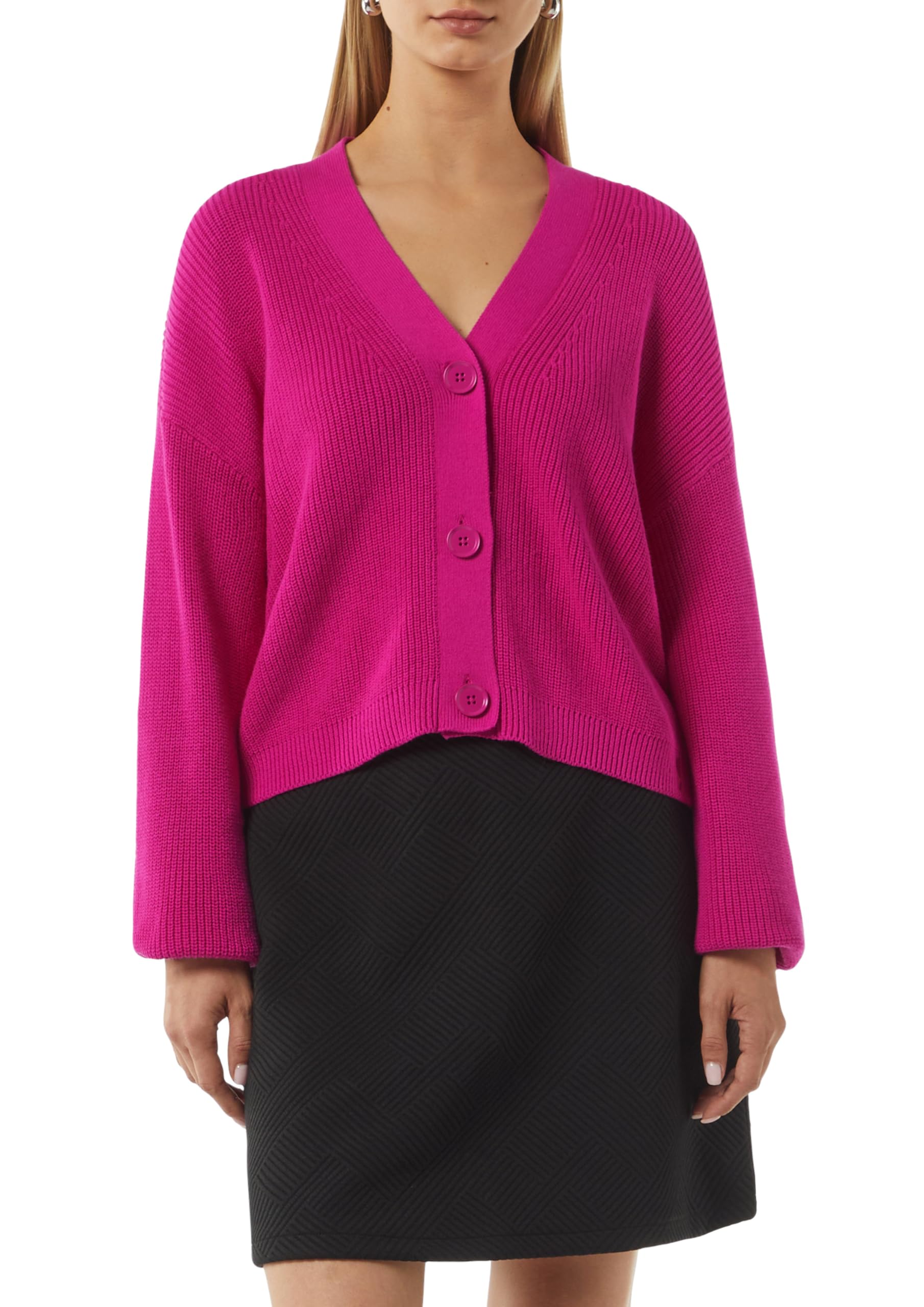 comma-cardigan-rippstruktur-strickjacke-creme-berschnitten image 1