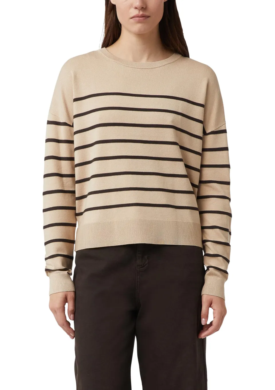 comma-feinstrickpullover-strukturstreifen-beige-gr-e-44 image 1