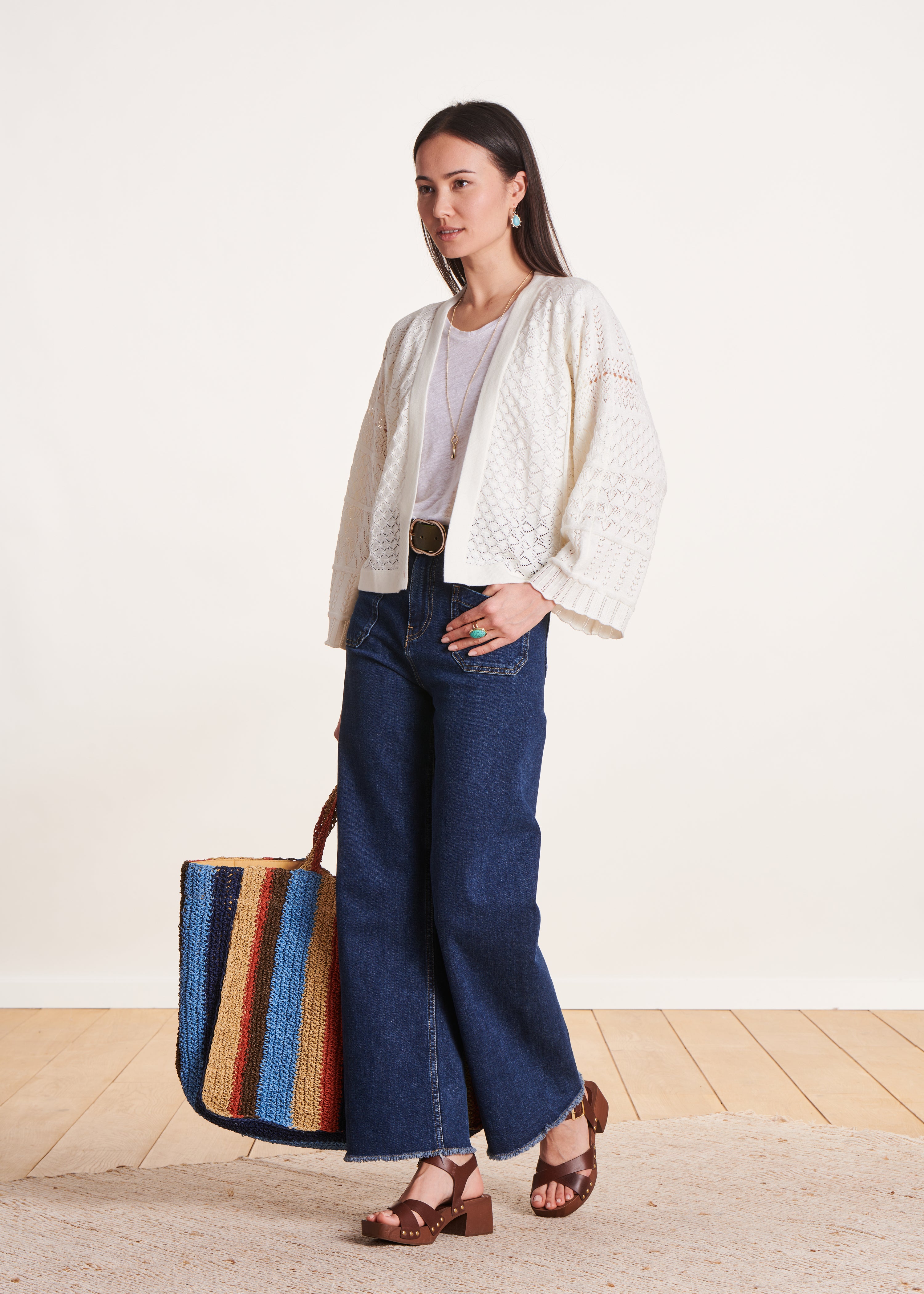 la-f-e-marabout-e-gilet-ecru-h-kelstrick-gr-s-bio image 2