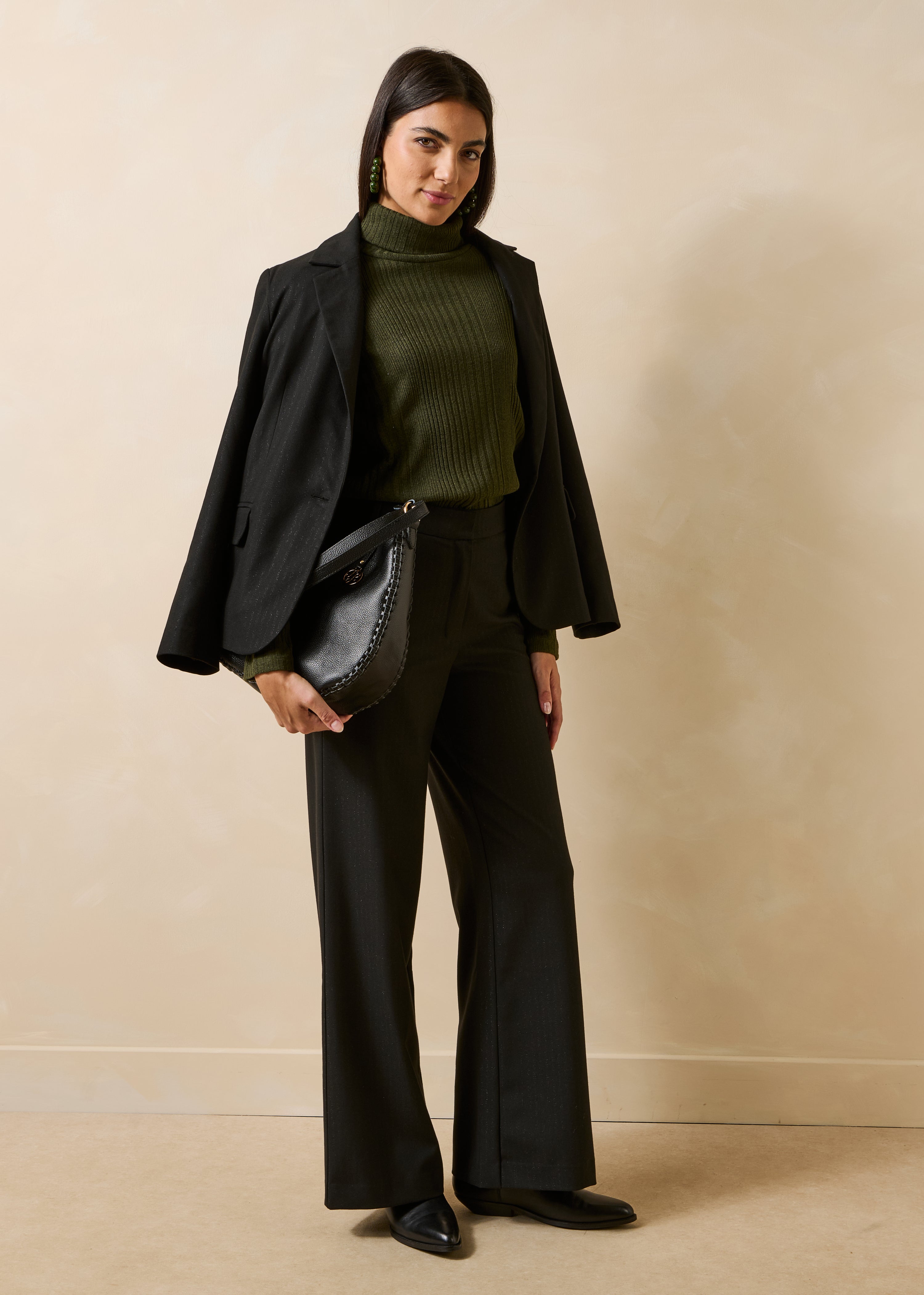 la-f-e-marabout-e-exena-hose-schwarz-streifen-weit image 1