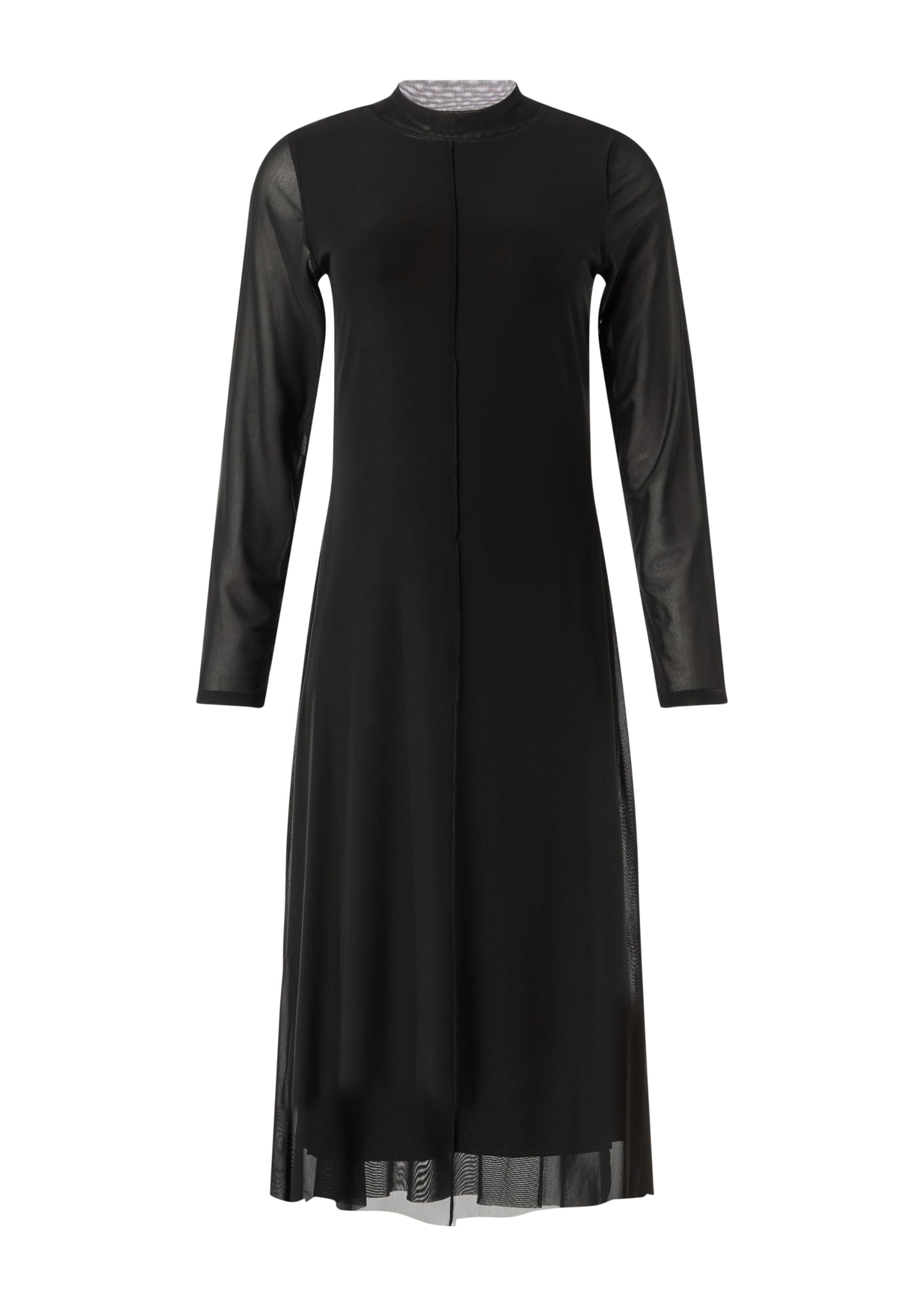 comma-mesh-midi-kleid-schwarz-gr-38-stehkragen image 3
