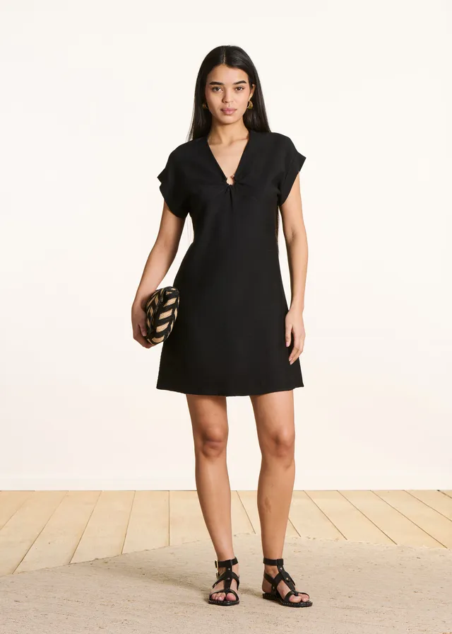 la-f-e-marabout-e-fine-kleid-schwarz-kurz-v-ausschnitt image 1