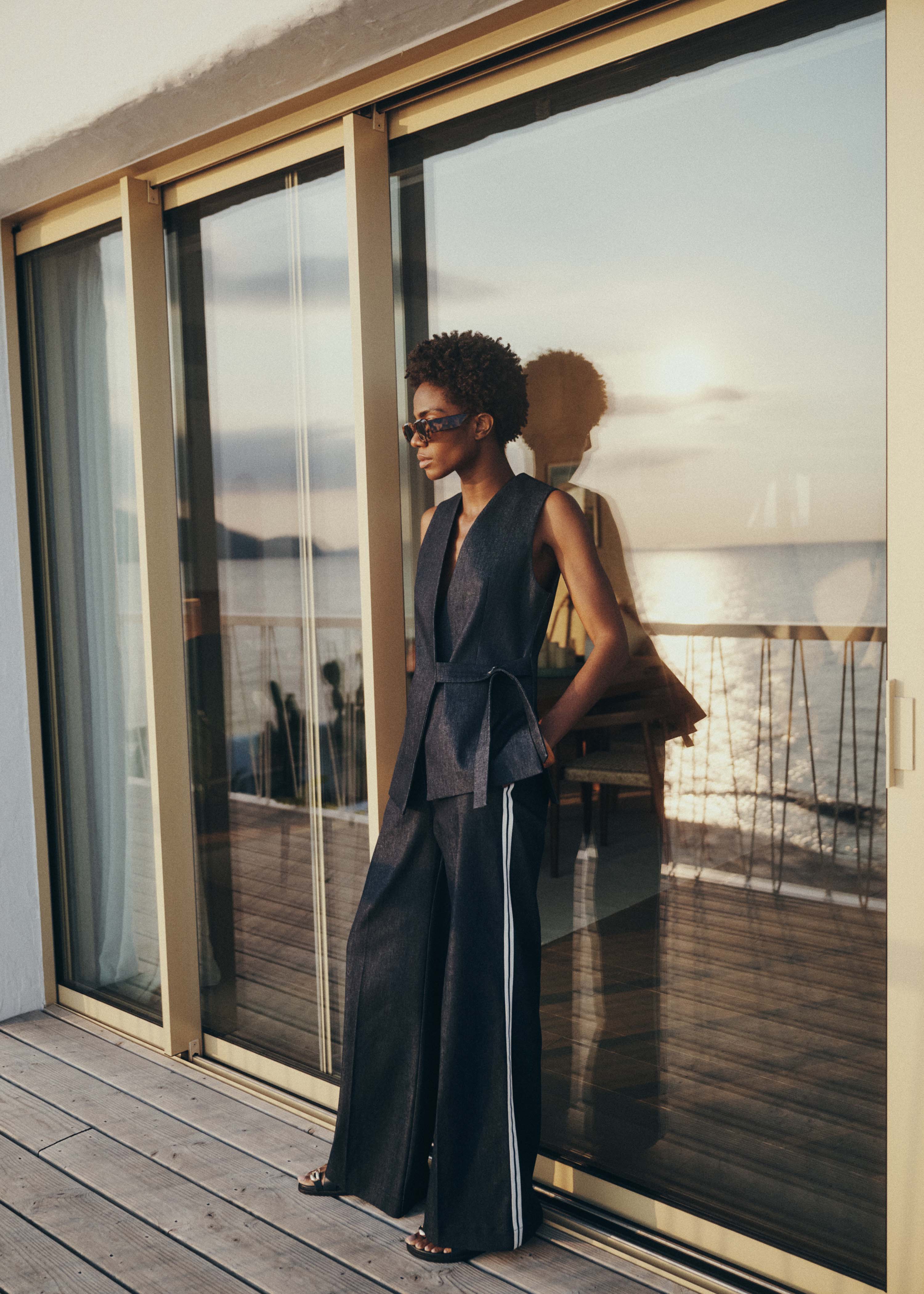 la-f-e-marabout-e-filali-weste-damen-denim-dunkelblau image 5