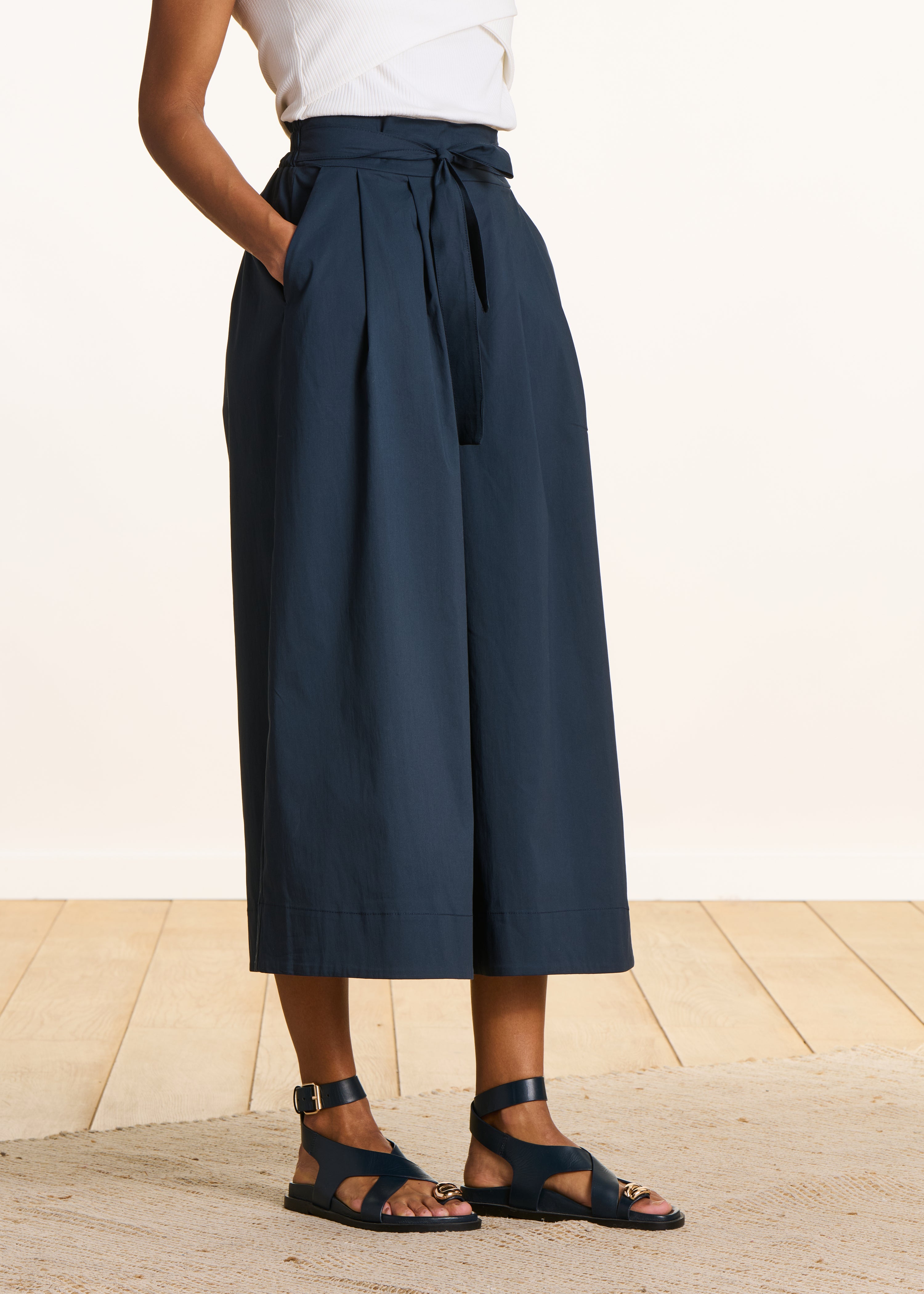 la-f-e-marabout-e-dactus-stoffhose-7-8-marine-weites-bein image 2
