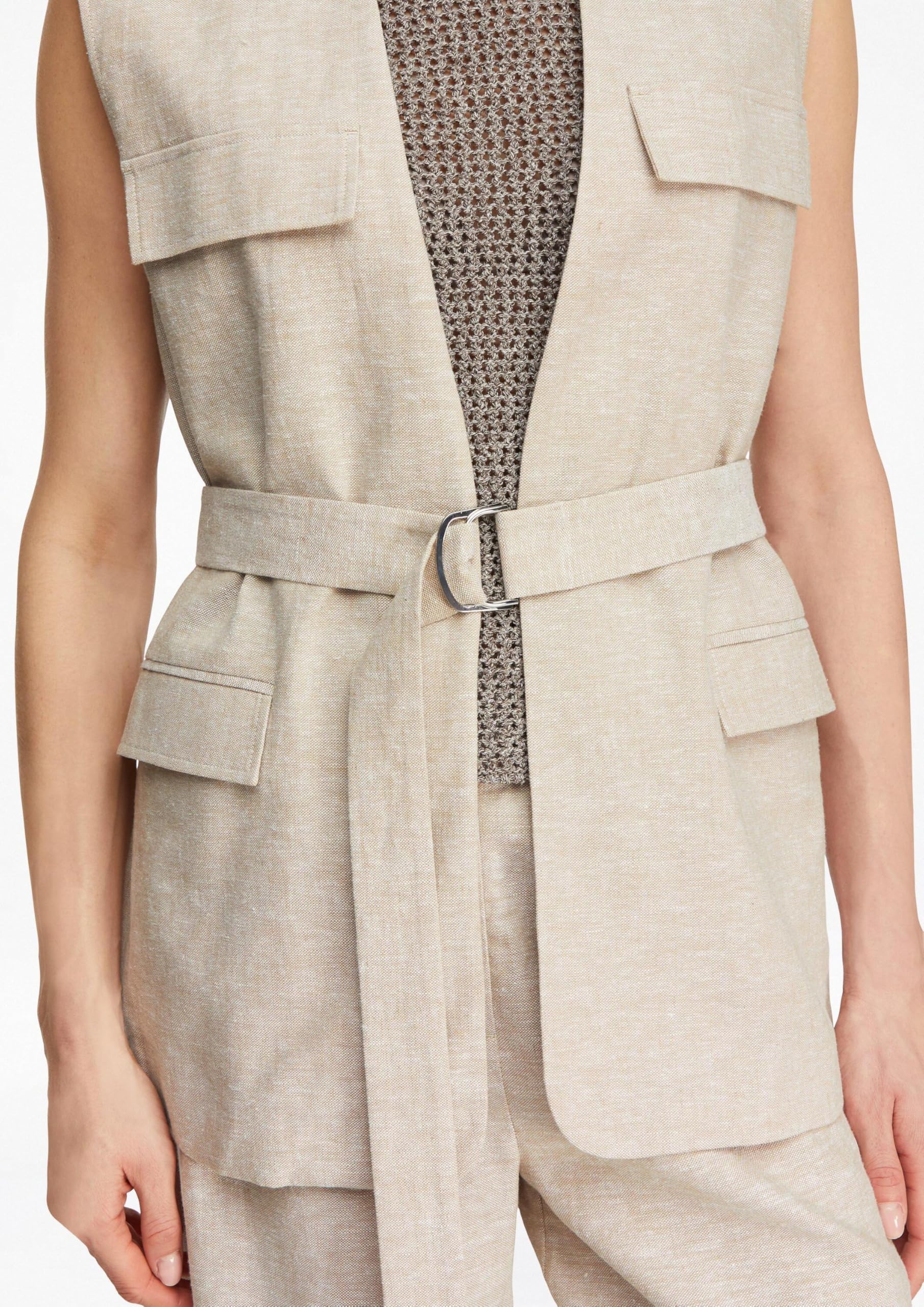 comma-jackets-weste-leinen-baumwolle-gr-32-stehkragen image 4