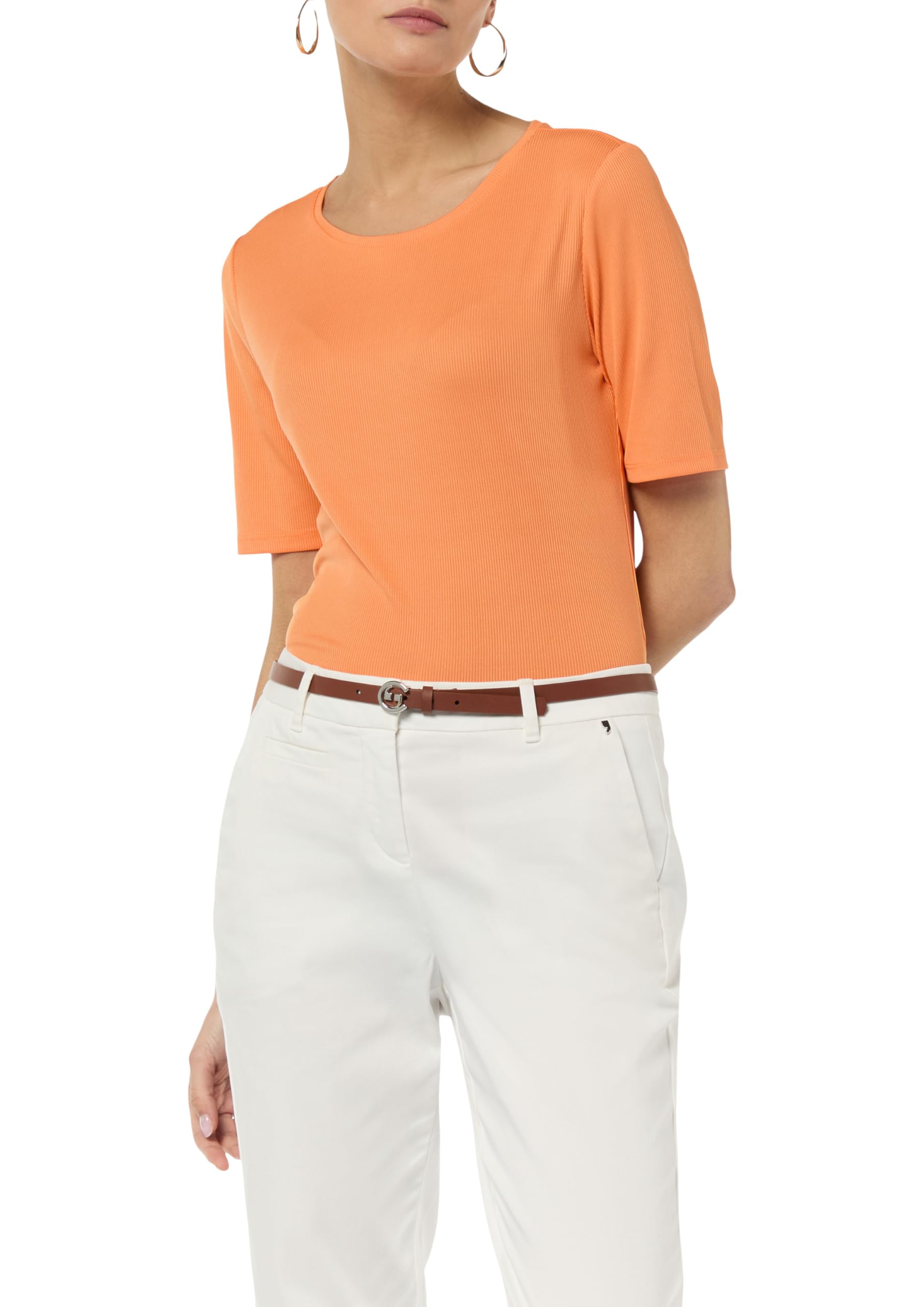 comma-geripptes-t-shirt-rundhals-top-pink-4468-pink image 8