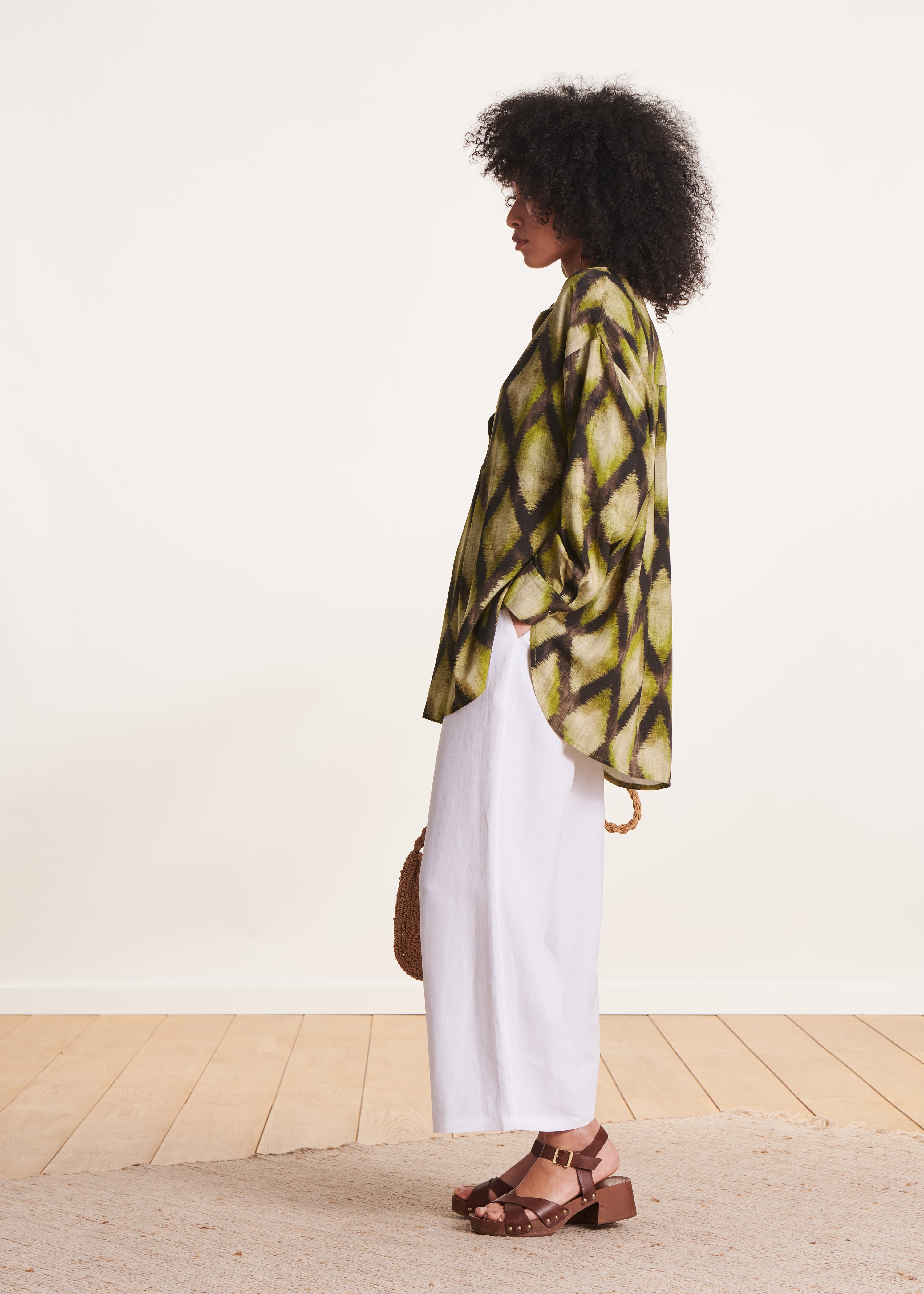 la-f-e-marabout-e-zaima-top-kaki-oversize-print-viskose image 2