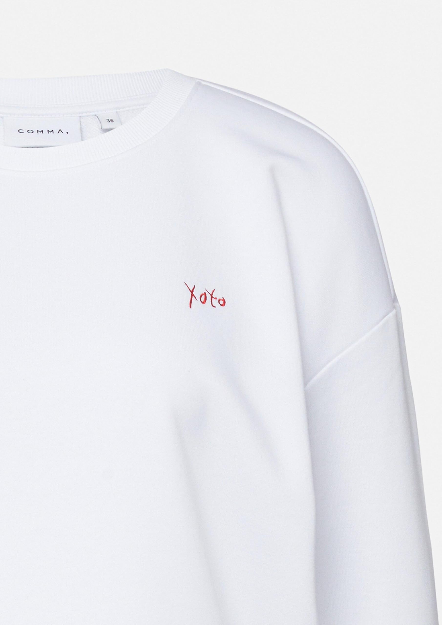comma-sweatshirt-relaxed-fit-stickerei-rundhals-wei-gr-32-46 image 7
