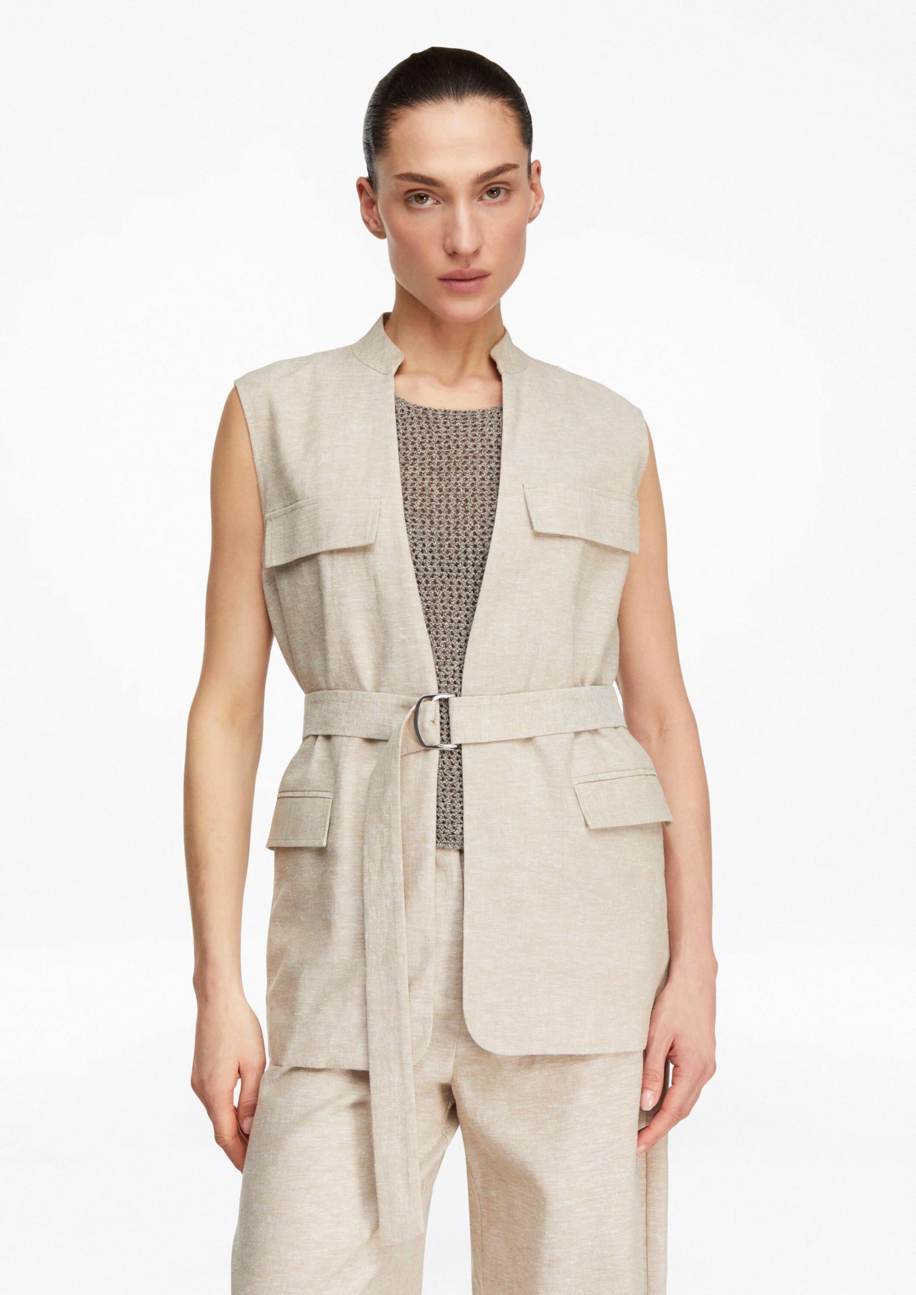 comma-jackets-weste-leinen-baumwolle-gr-32-stehkragen image 6