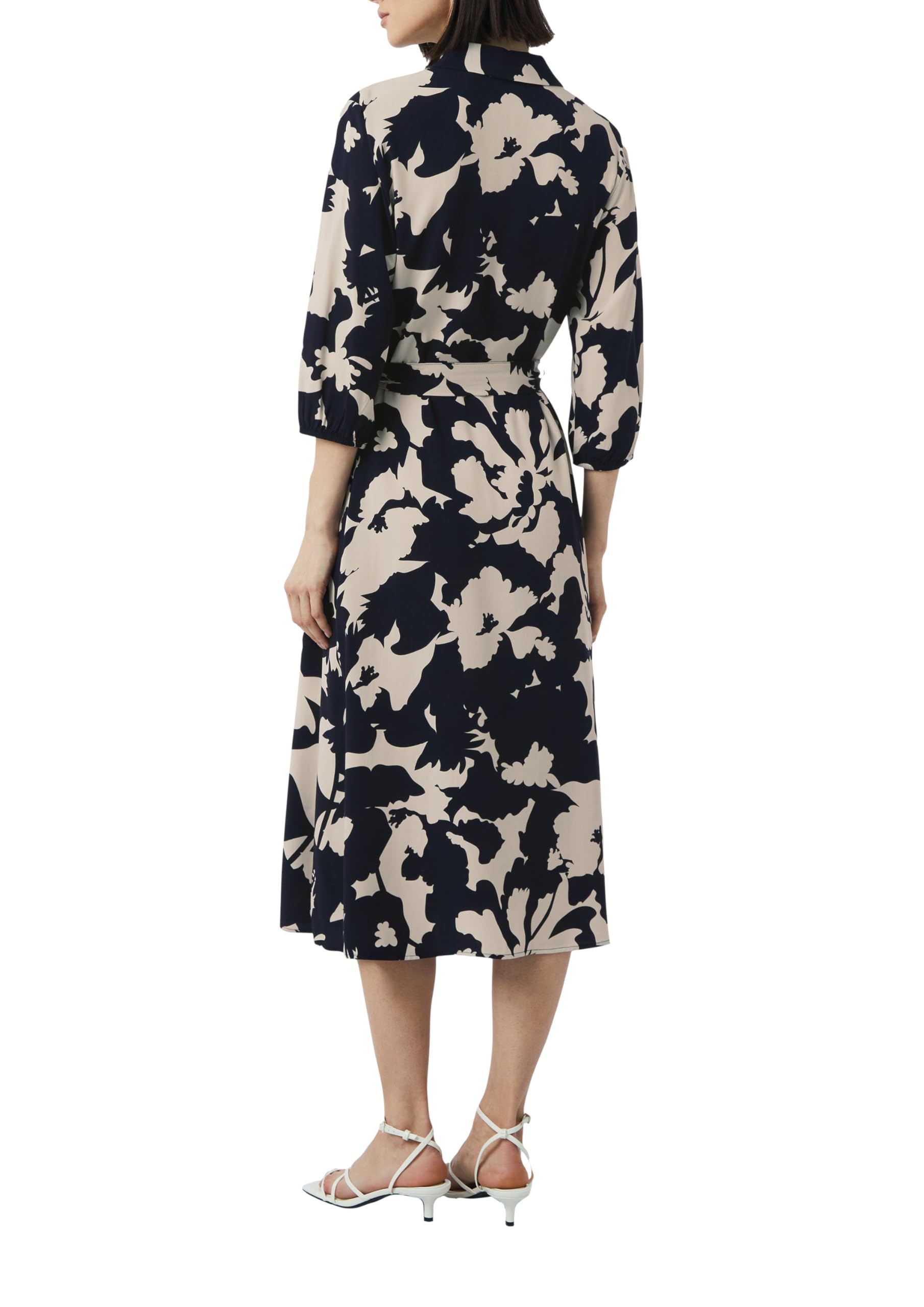 comma-hemdblusenkleid-midi-bindeg-rtel-hellblau image 2