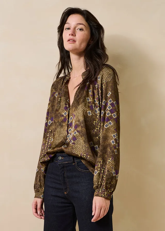 la-f-e-marabout-e-elvia-bluse-langarm-satin-olive-gr-38 image 1