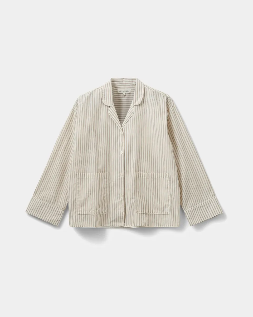 sofie-schnoor-women-imanasw-shirt-hemd-braun-gestreift image 1
