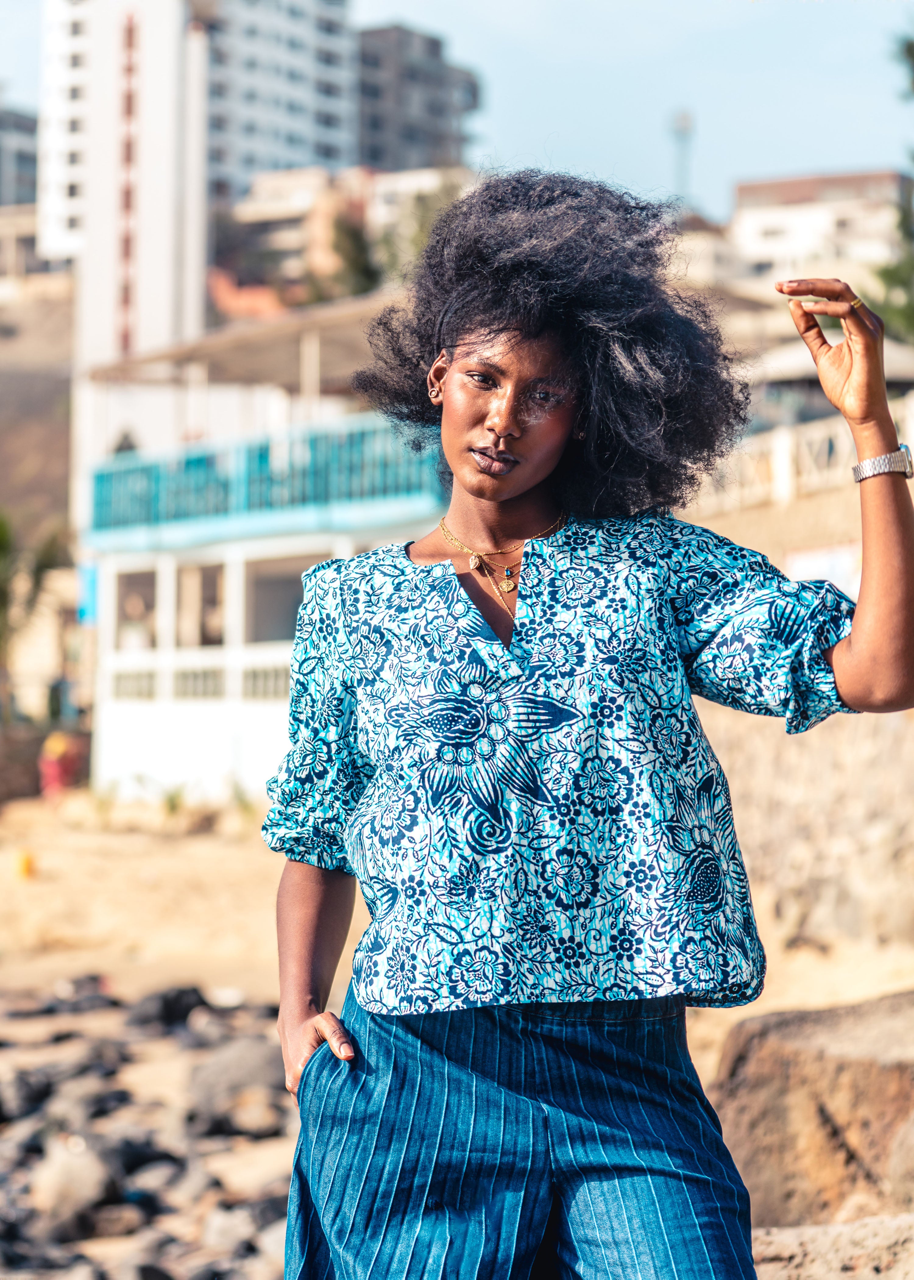 la-f-e-marabout-e-tops-top-blau-popeline-40-floral image 6