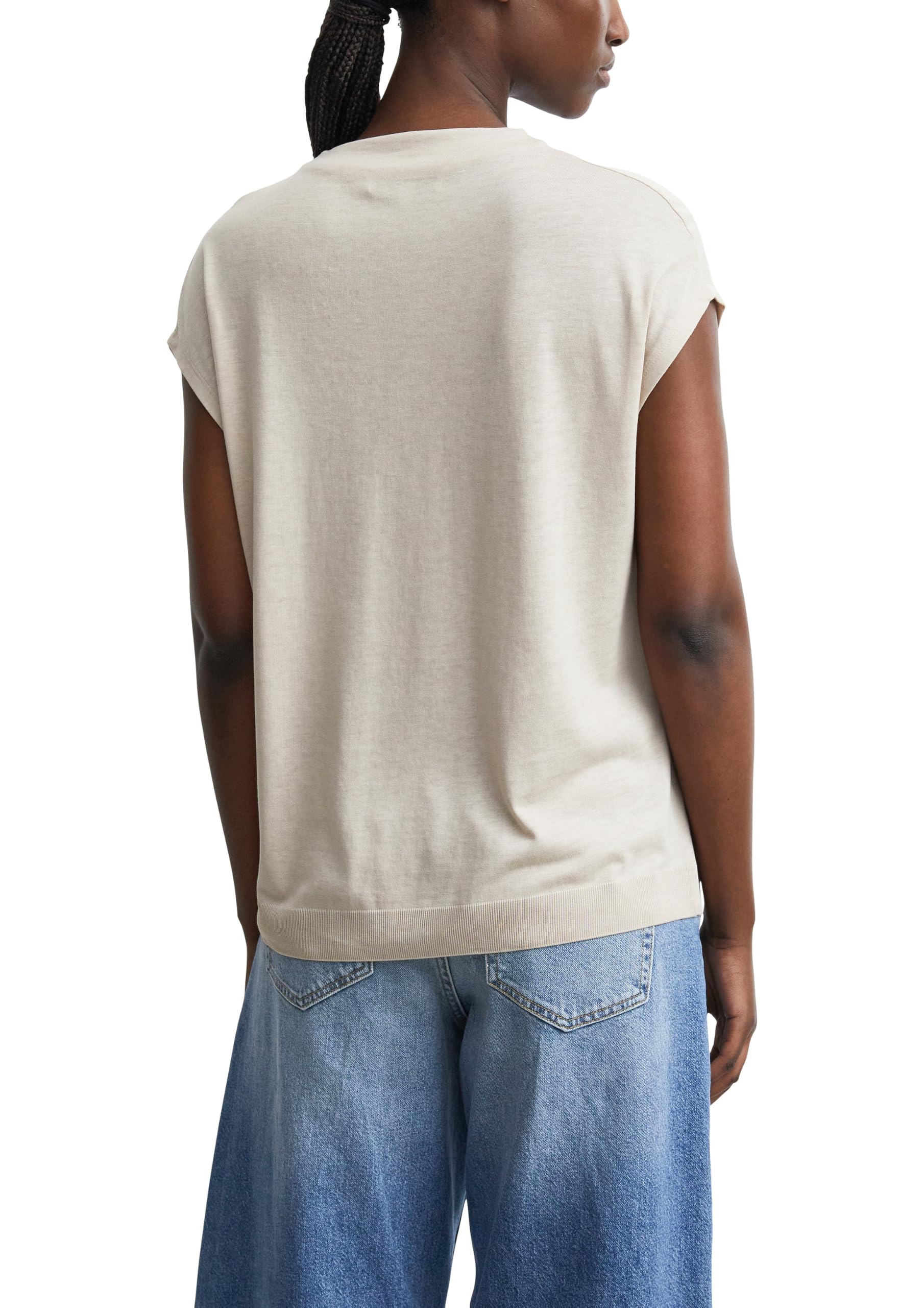 comma-t-shirt-mockneck-beige-kurzarm-gr-32 image 2