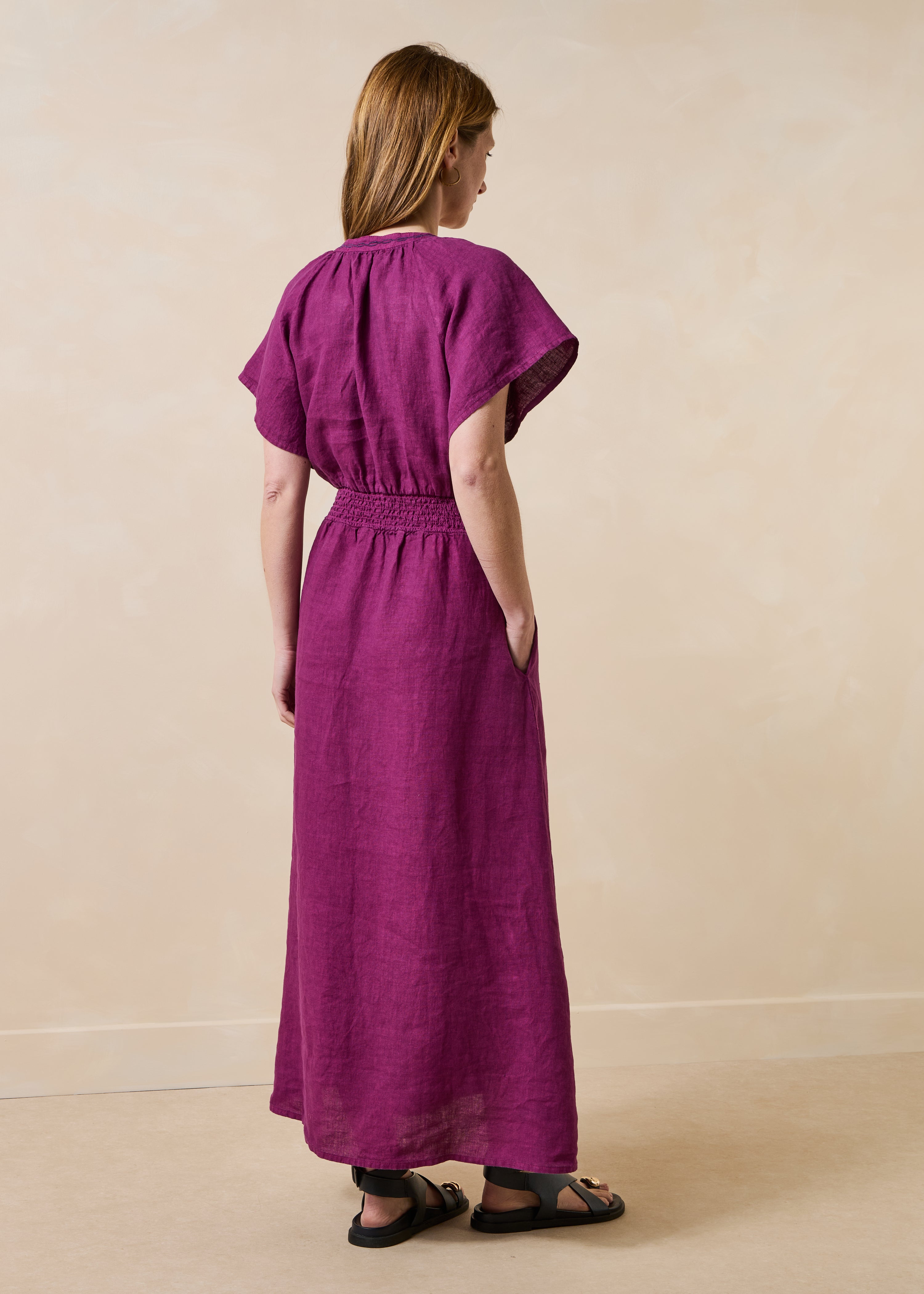 la-f-e-marabout-e-drasila-maxikleid-leinen-violett-figue image 2