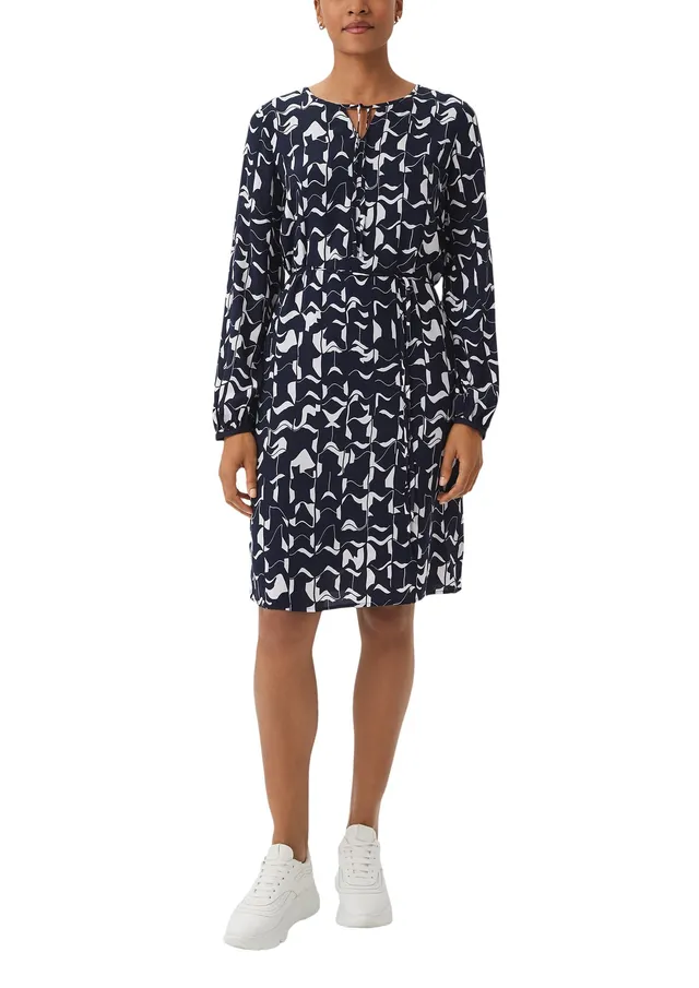 comma-kleid-mit-bindeband-damenkleid-gr-44 image 1