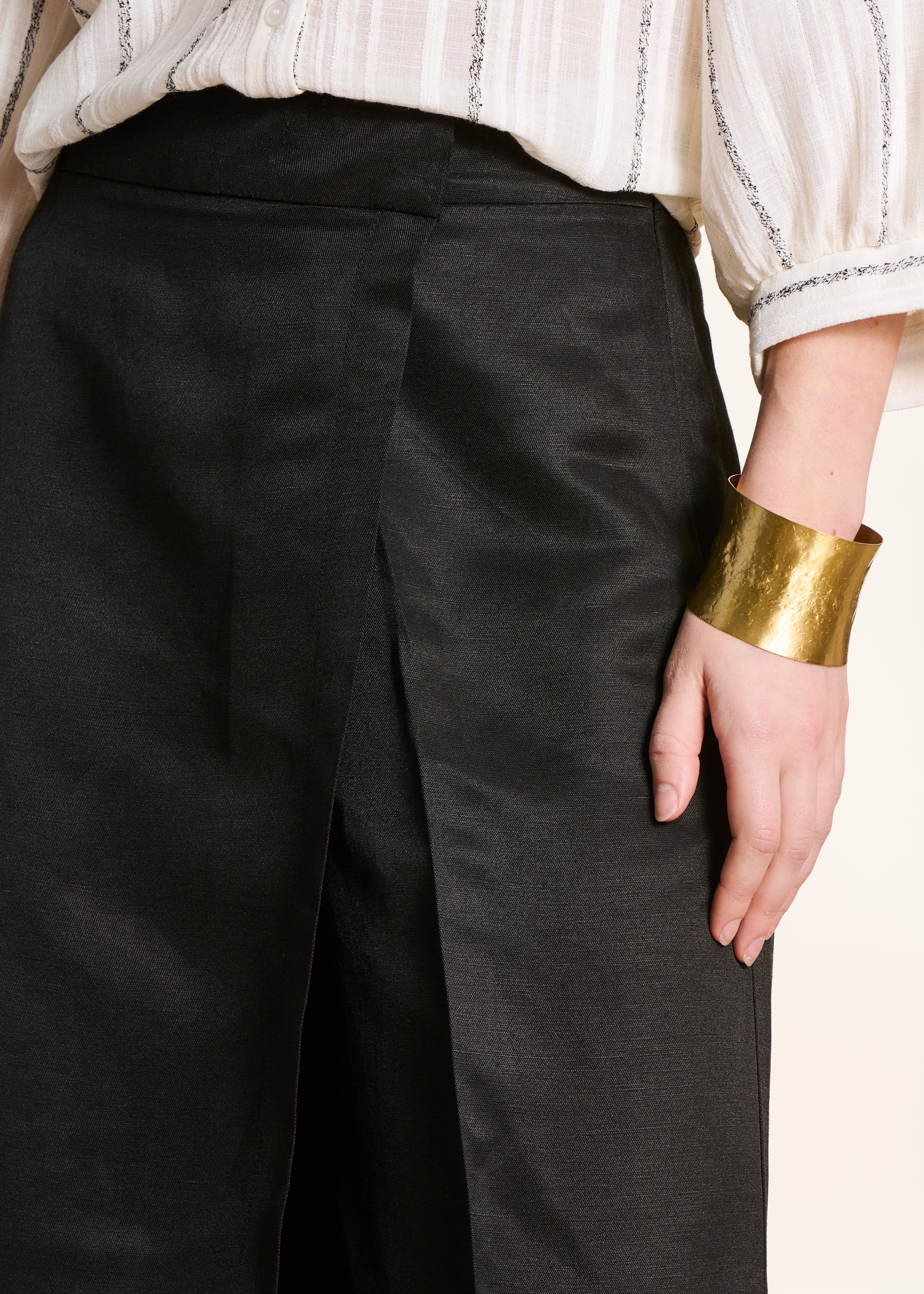 la-f-e-marabout-e-fulano-hose-damen-schwarz-7-8-leinen-weit image 5
