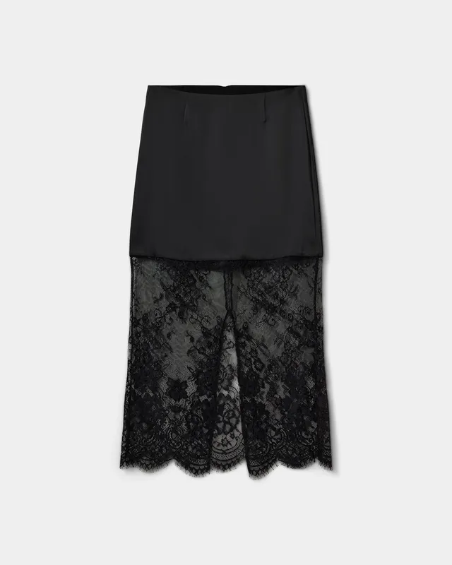 sofie-schnoor-women-selenesw-satin-maxirock-schwarz-spitze image 1