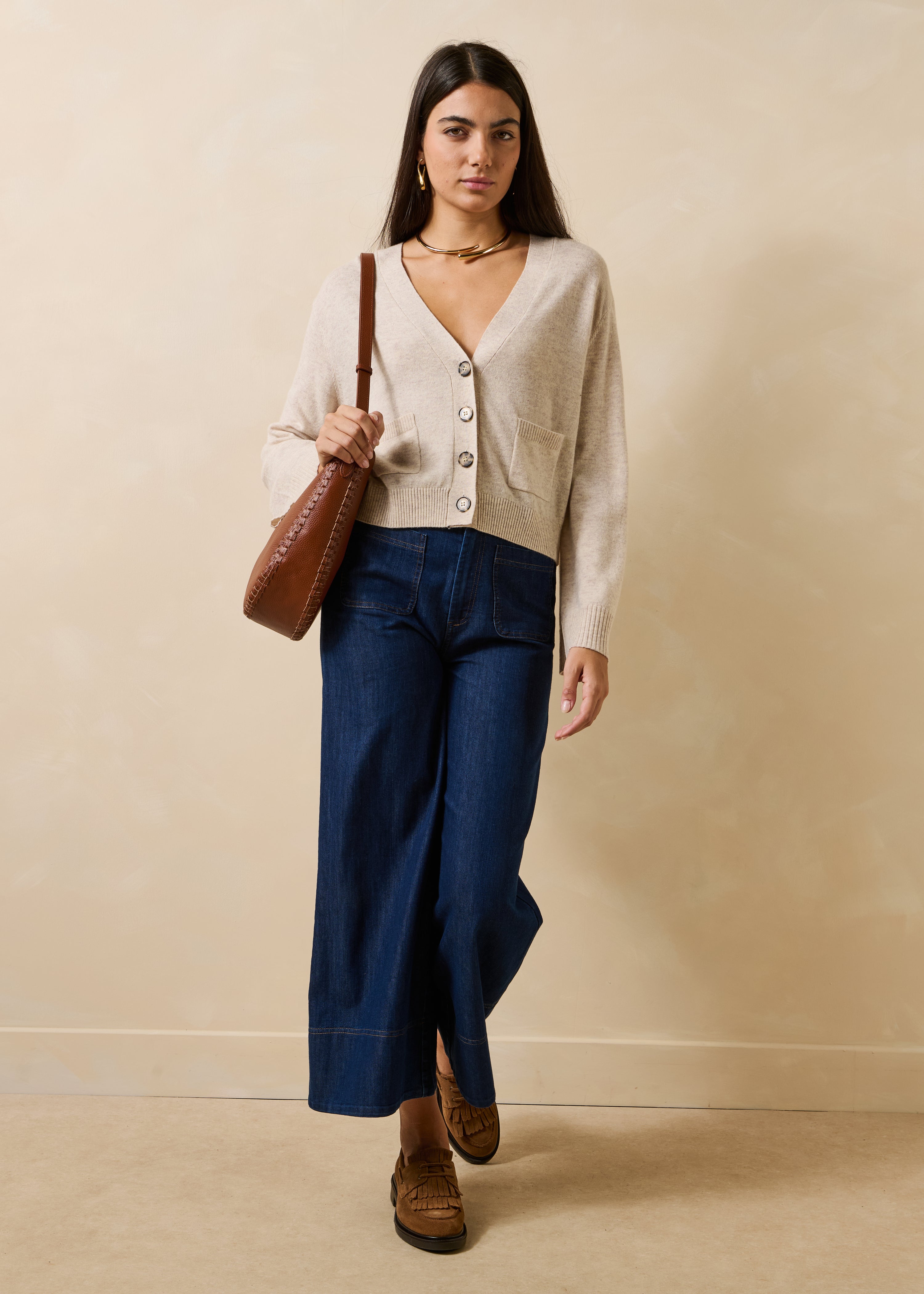 la-f-e-marabout-e-gemana-strickweste-beige-damen-wolle image 2