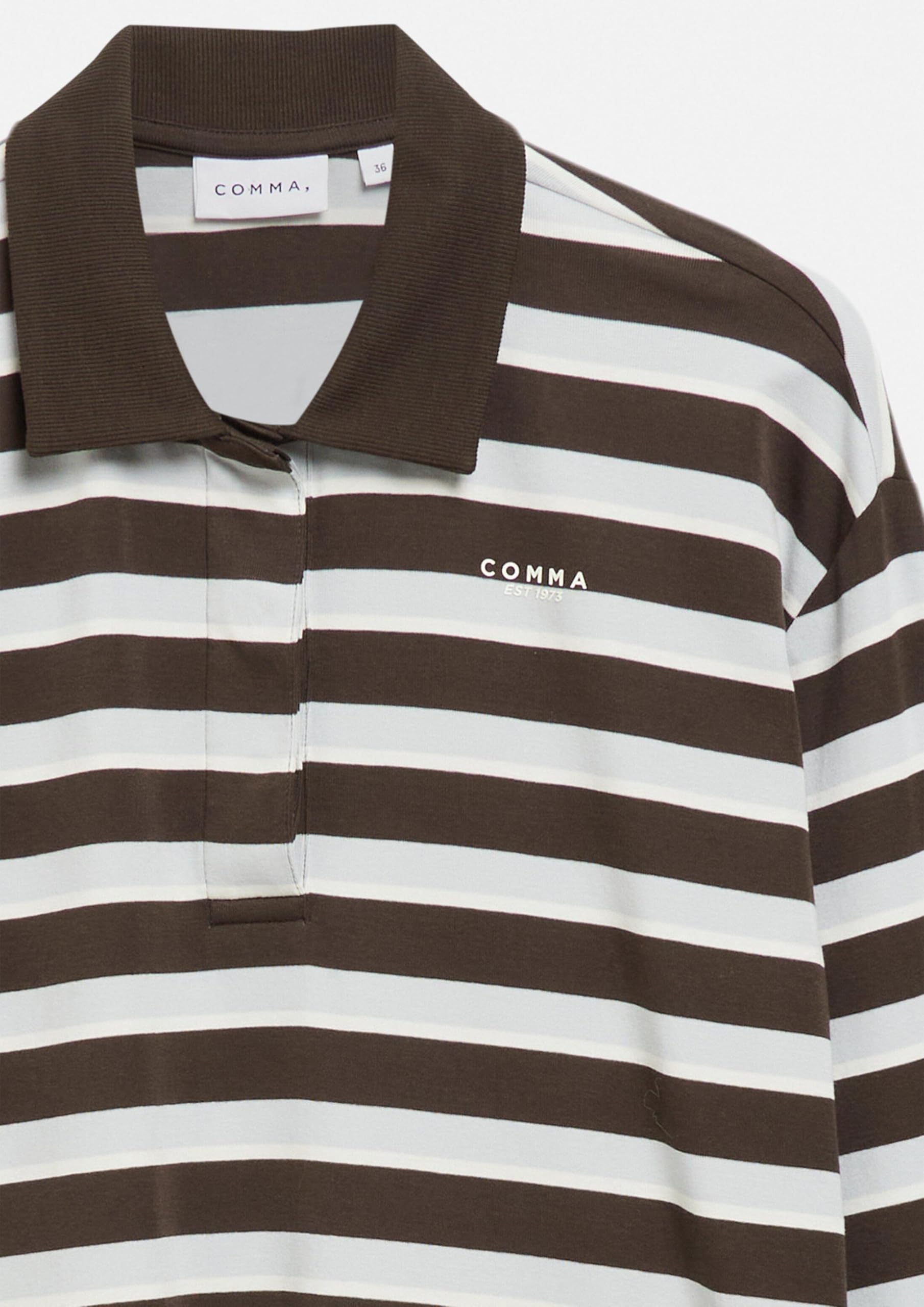 comma-tops-poloshirt-langarm-relaxed-fit-logo-38 image 5