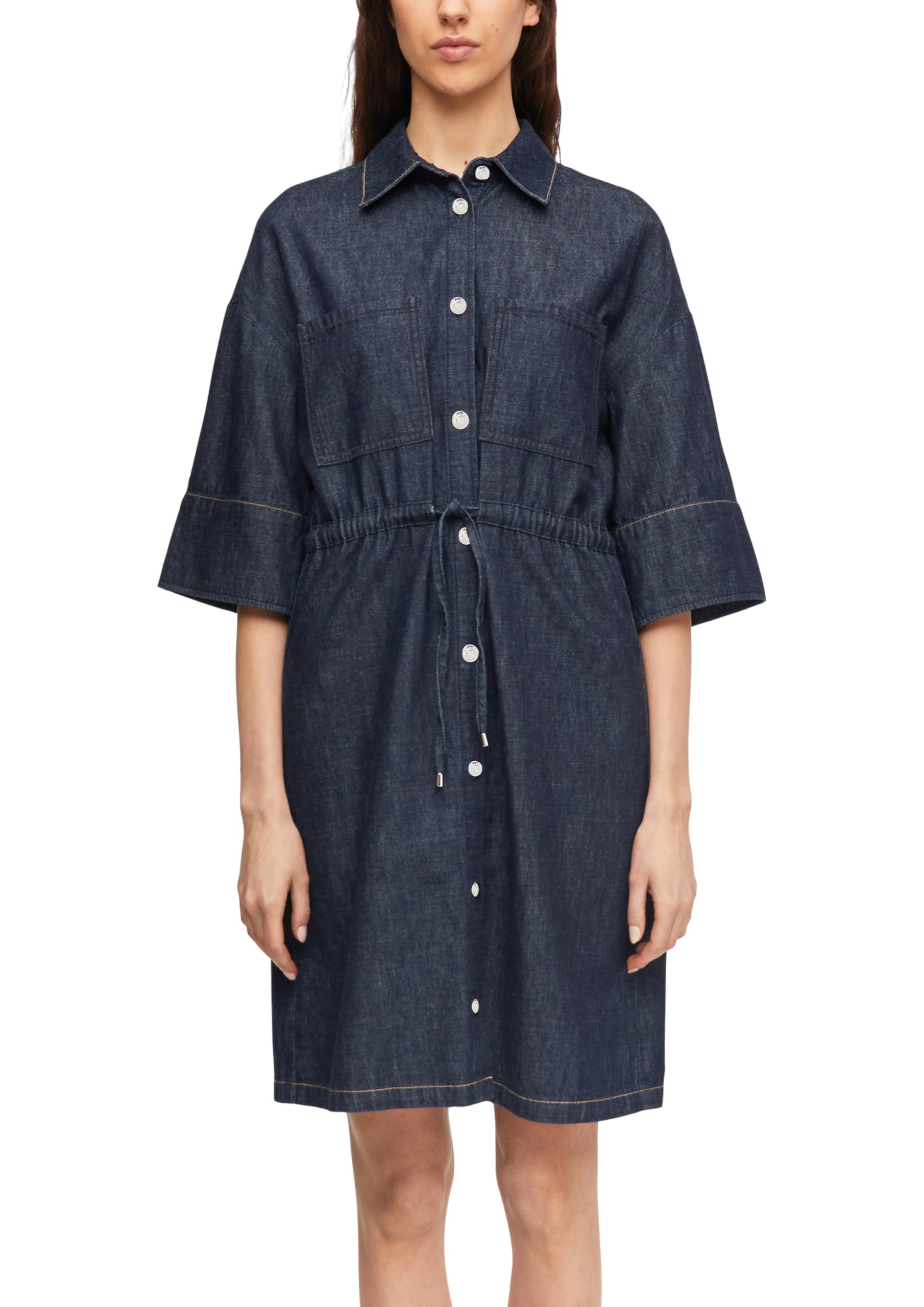 comma-dresses-denim-t-shirt-kleid-gr-34-relaxed-fit-knopfleiste image 1