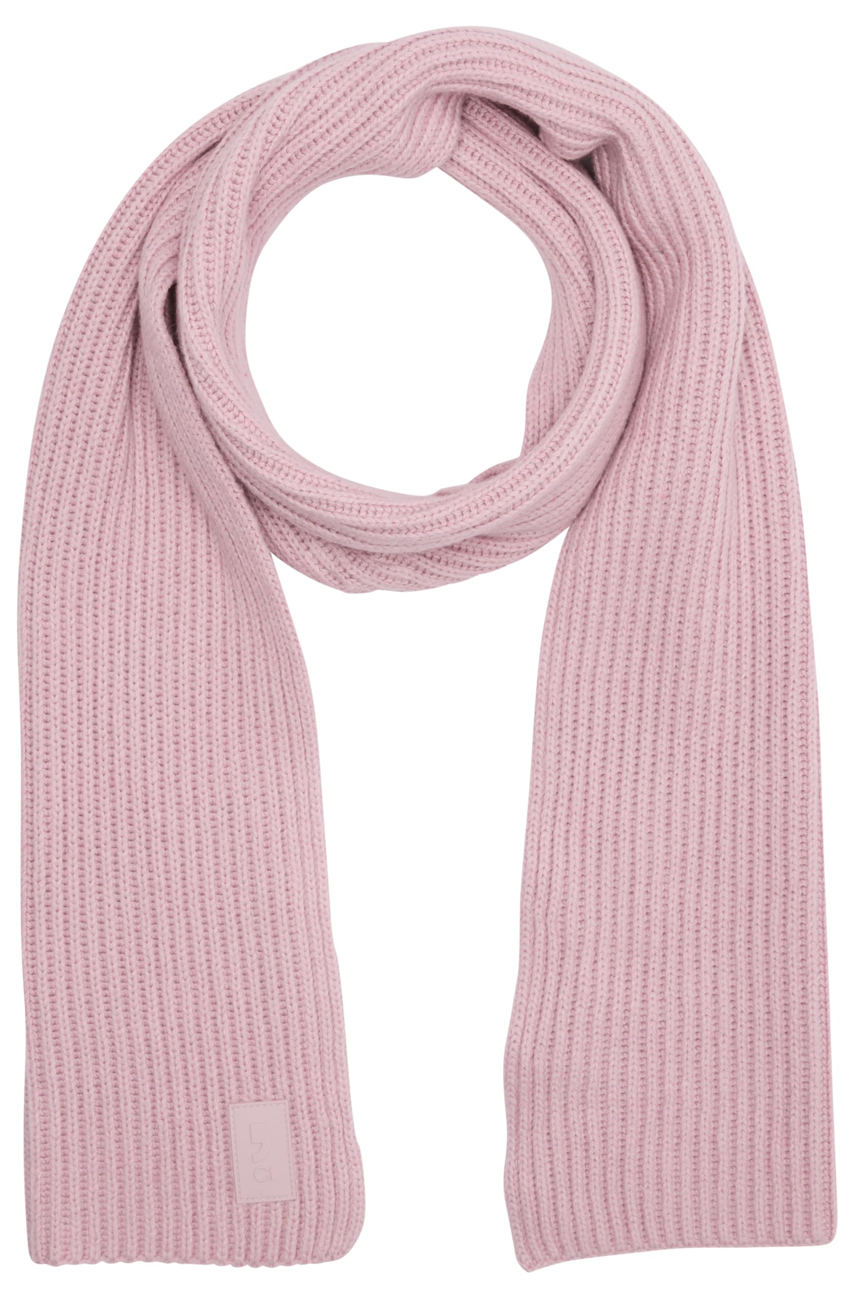 comma-schal-damen-zartrosa-wollmix-strickschal image 1