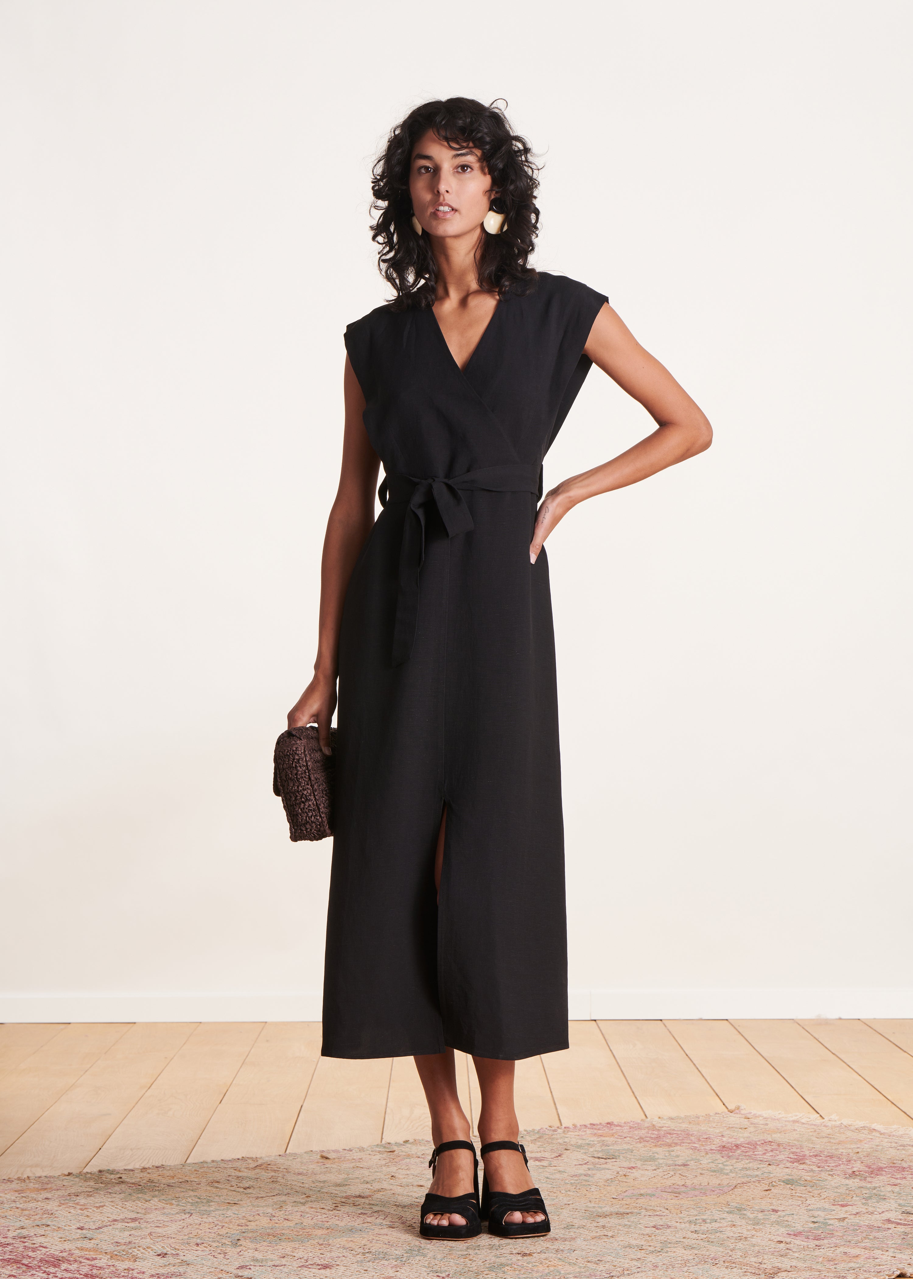 la-f-e-marabout-e-savigny-kleid-schwarz-wickel-midi image 1
