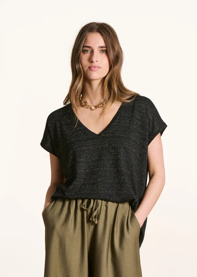 la-f-e-marabout-e-vino-t-shirt-schwarz-v-ausschnitt-xs image 1