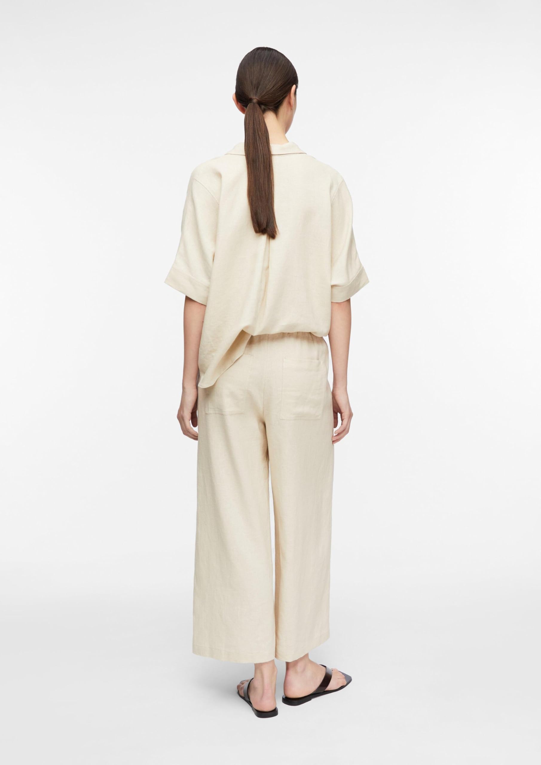 comma-trousers-culotte-streifen-hellbeige image 7