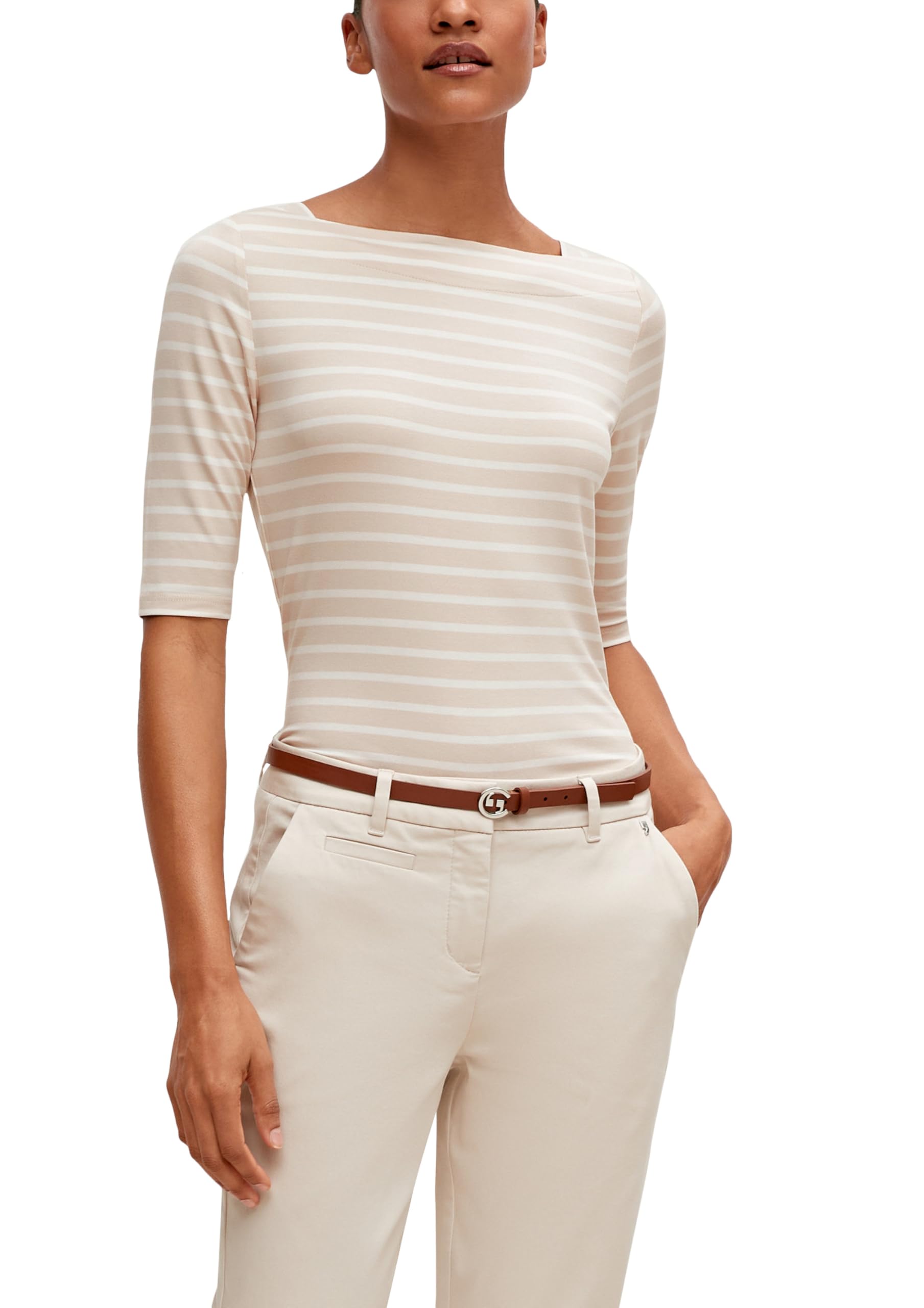 comma-streifenshirt-slim-fit-damen-t-shirt-gestreift image 1